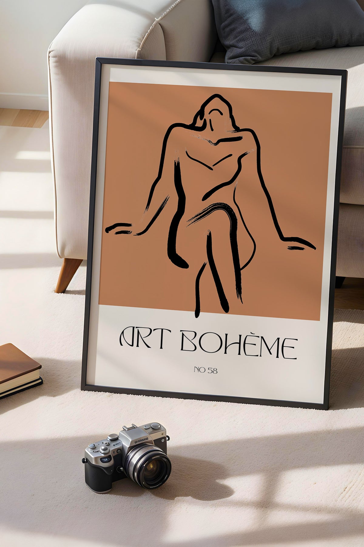 Bohemian Serisi Siyah Çerçeveli Poster, Tablo No:102