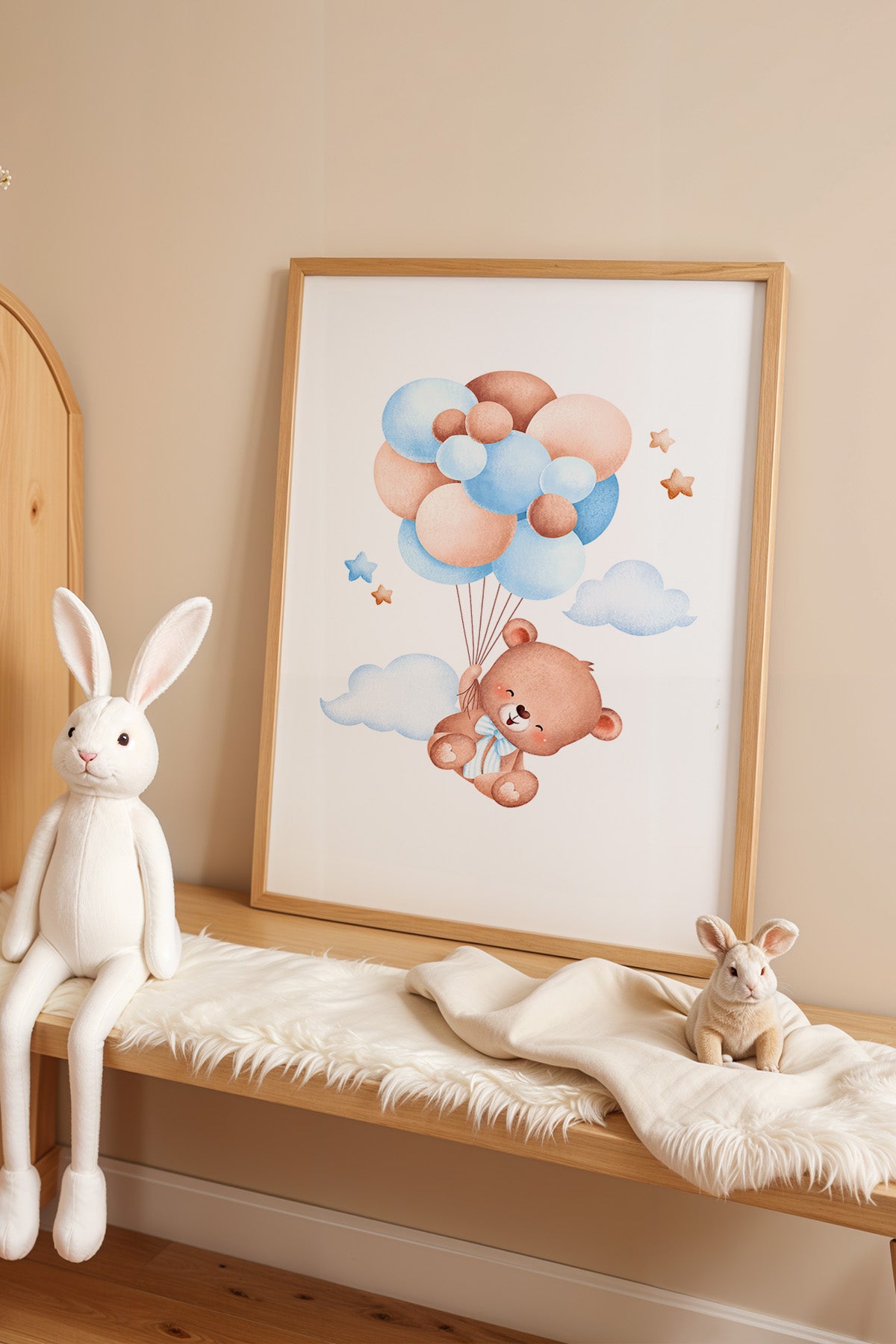 Çocuk Odası, Bebek Odası Ahşap Çerçeveli Poster, Tablo No:3