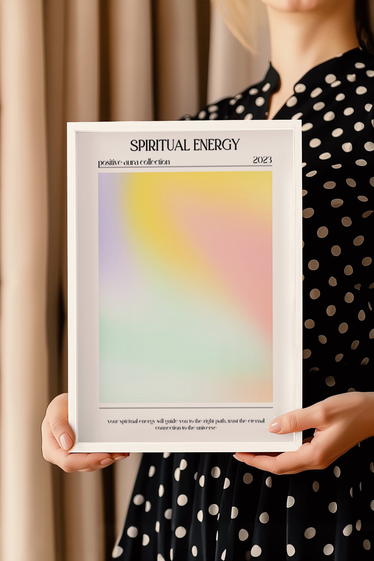 Aura Serisi Beyaz Çerçeveli Poster, Tablo No:53