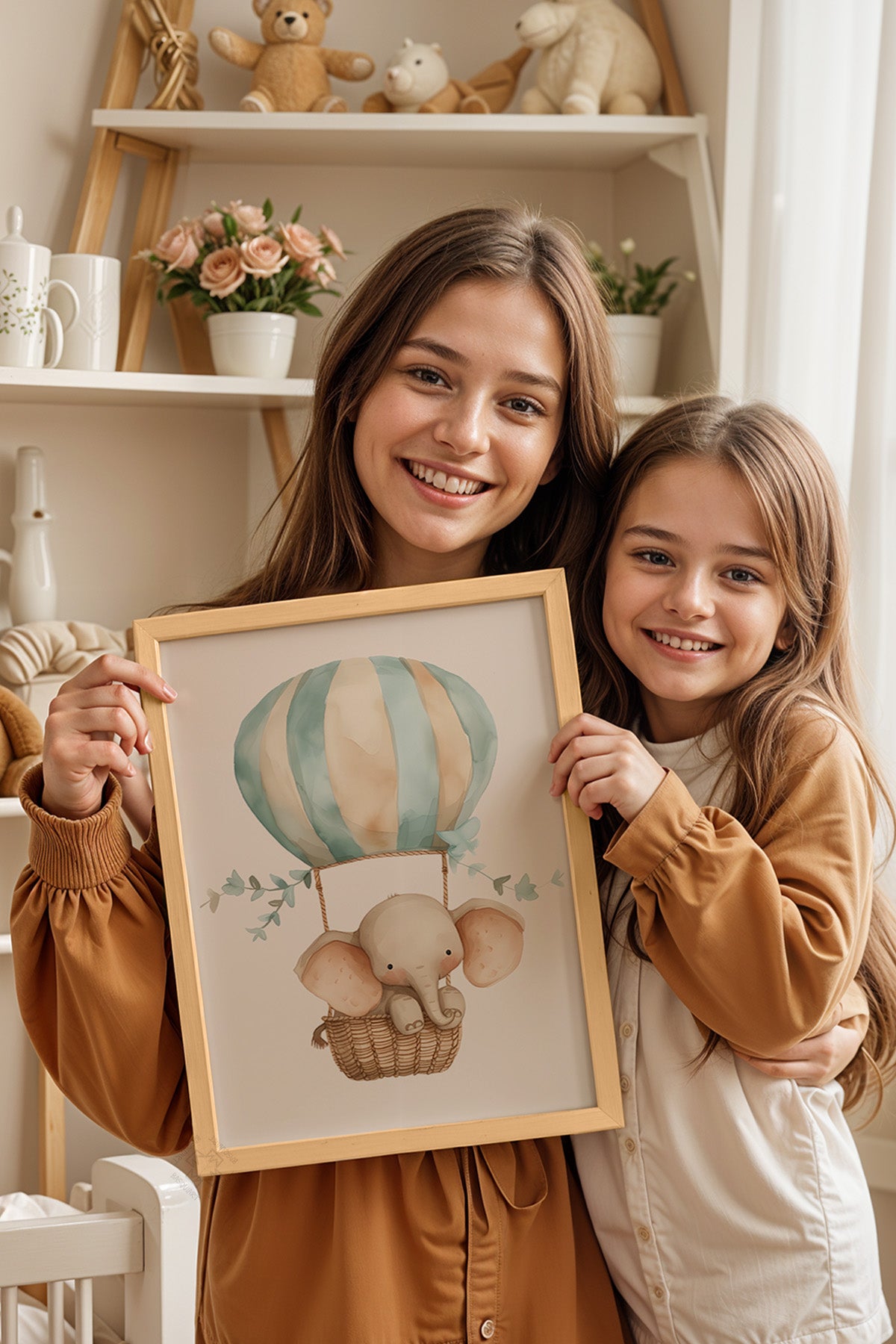 Çocuk Odası, Bebek Odası Ahşap Çerçeveli Poster, Tablo No:46