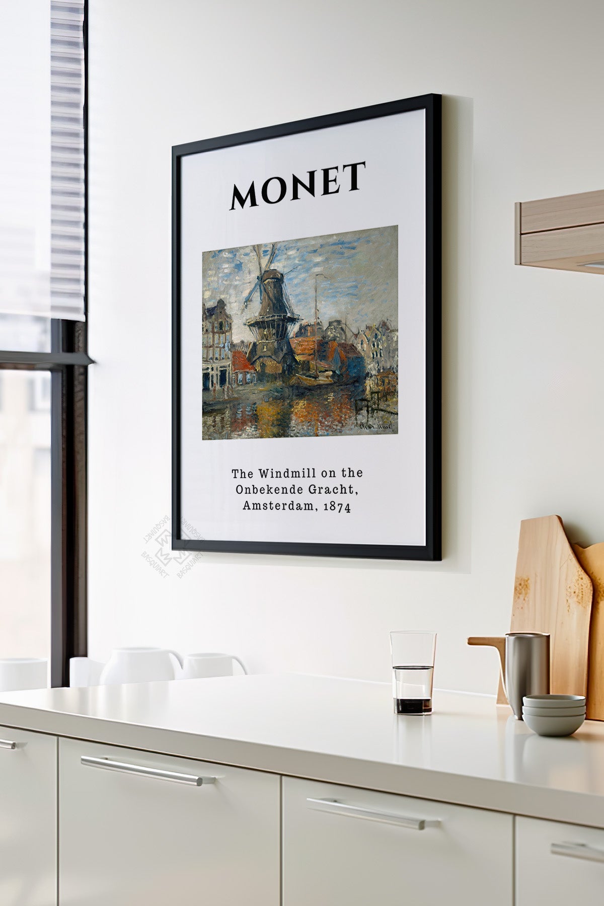 Claude Monet Serisi Siyah Çerçeveli Poster, Tablo Duvar Dekoru No:14