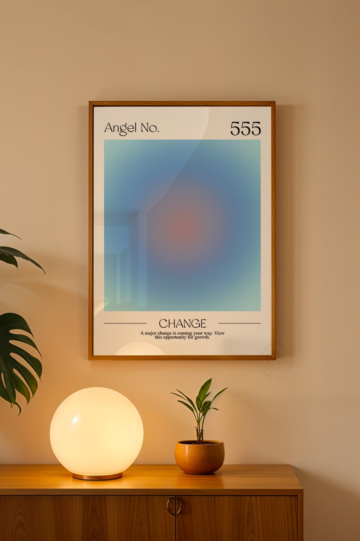 Aura Serisi Ahşap Çerçeveli Poster, Tablo No:9