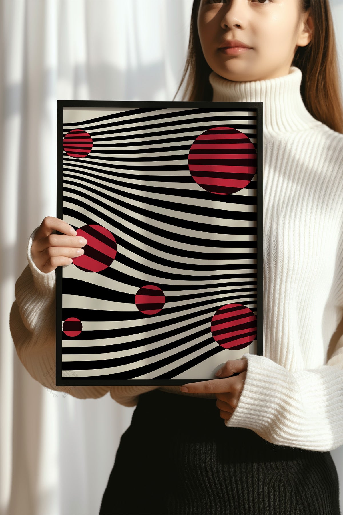 Bauhaus Serisi Siyah Çerçeveli Poster, Tablo No:32