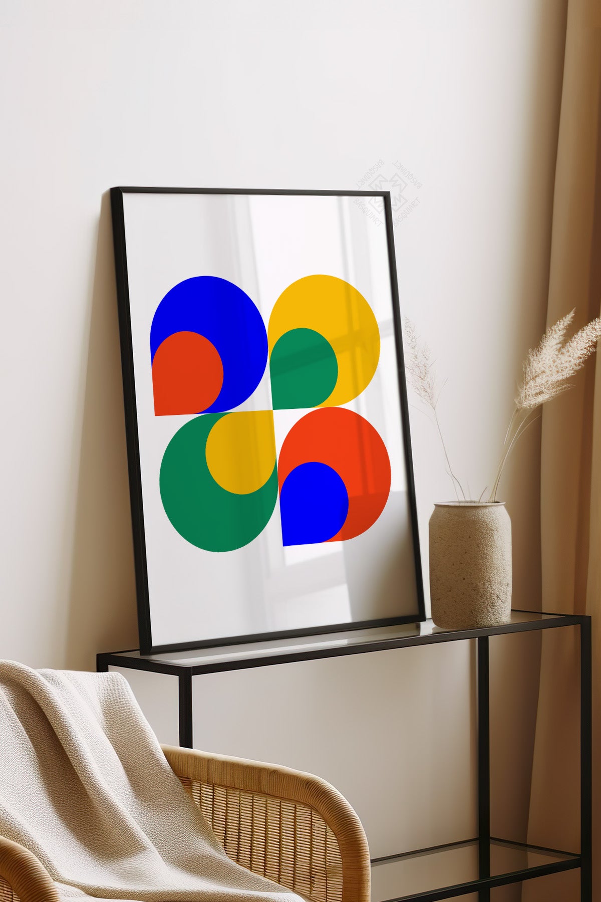 Bauhaus Serisi Siyah Çerçeveli Poster, Tablo No:12
