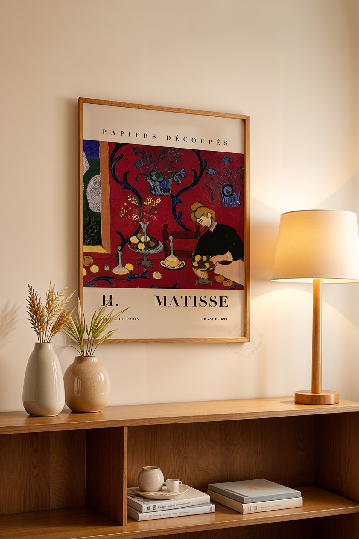 Henri Matisse Serisi Ahşap Çerçeveli Poster, Tablo Duvar Dekoru No:22