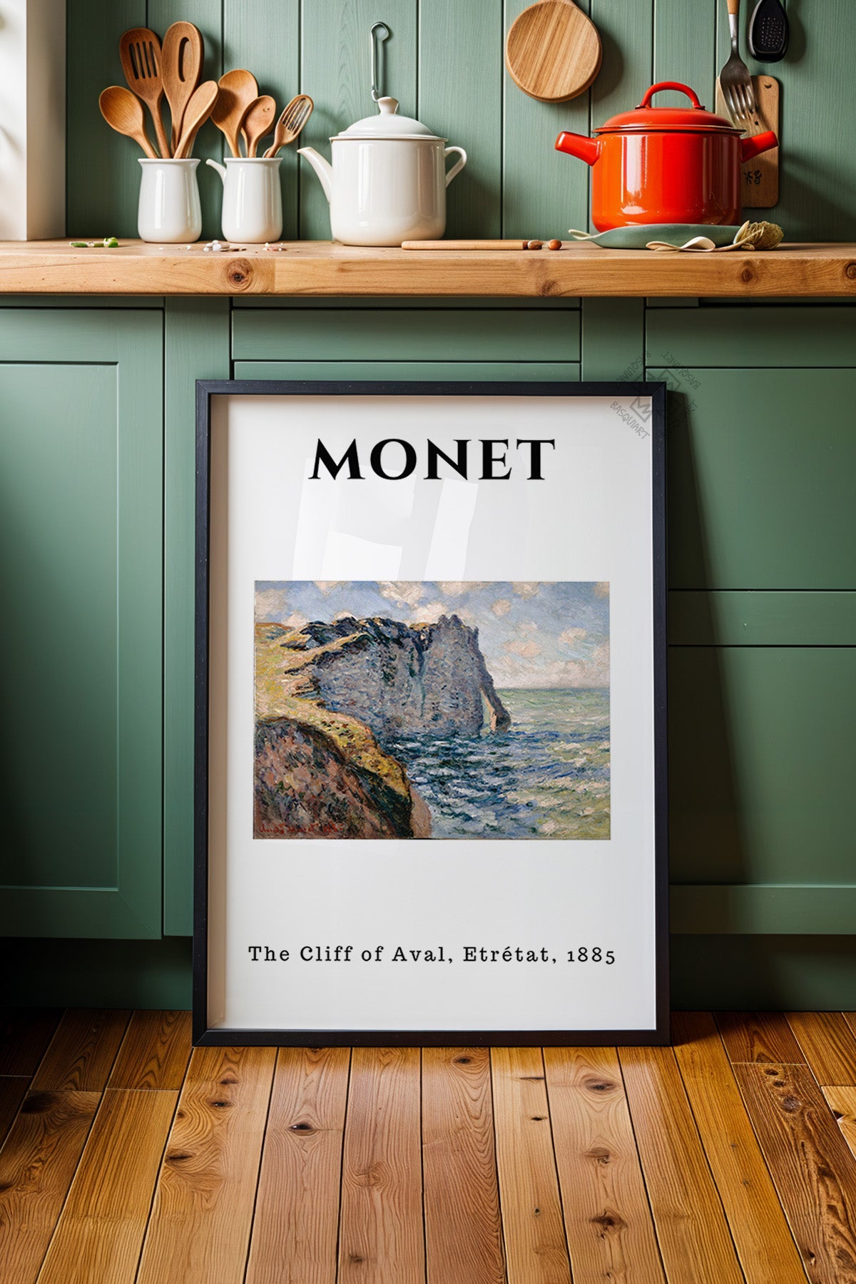 Claude Monet Serisi Siyah Çerçeveli Poster, Tablo Duvar Dekoru No:19