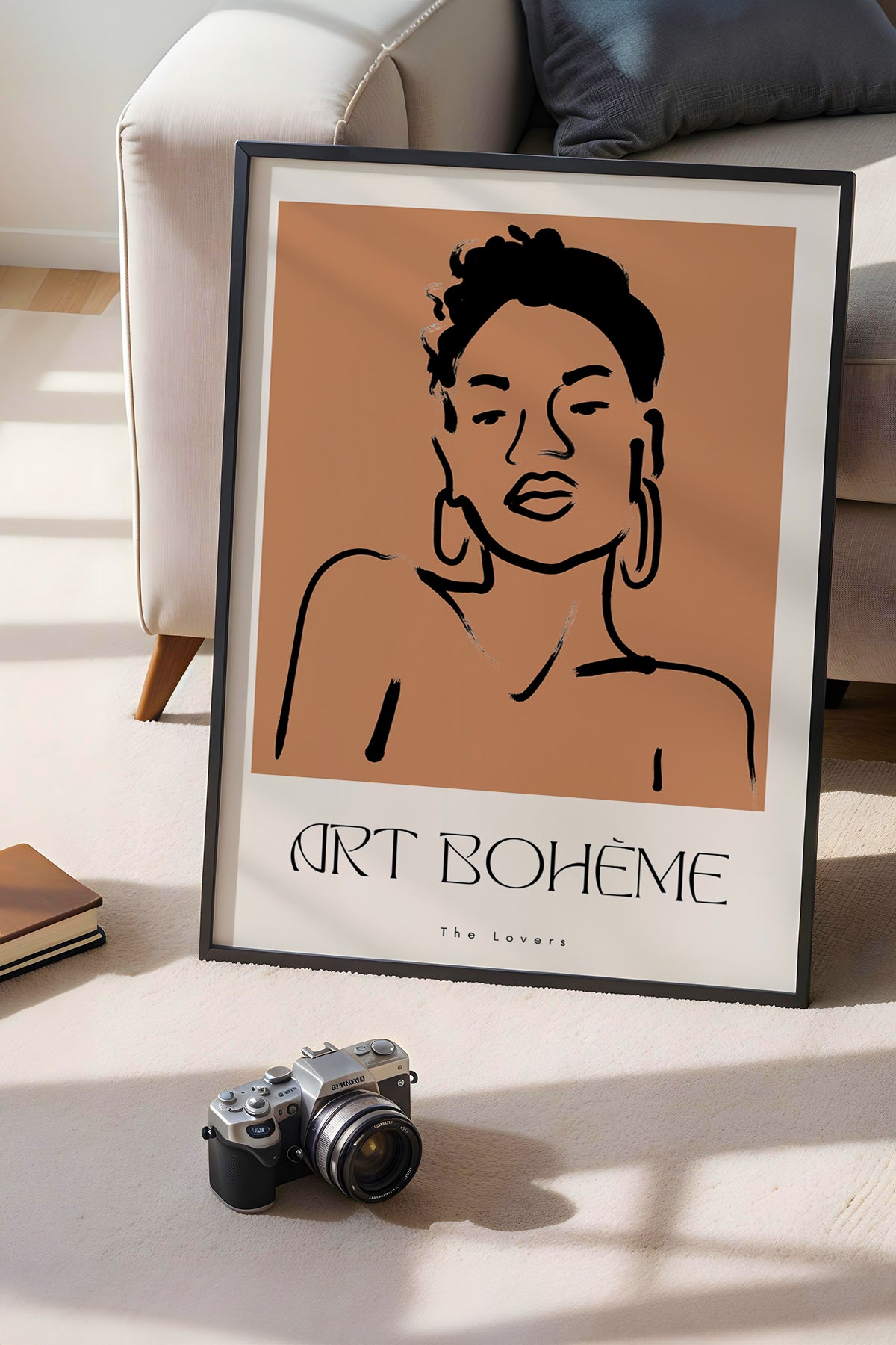 Bohemian Serisi Siyah Çerçeveli Poster, Tablo No:106