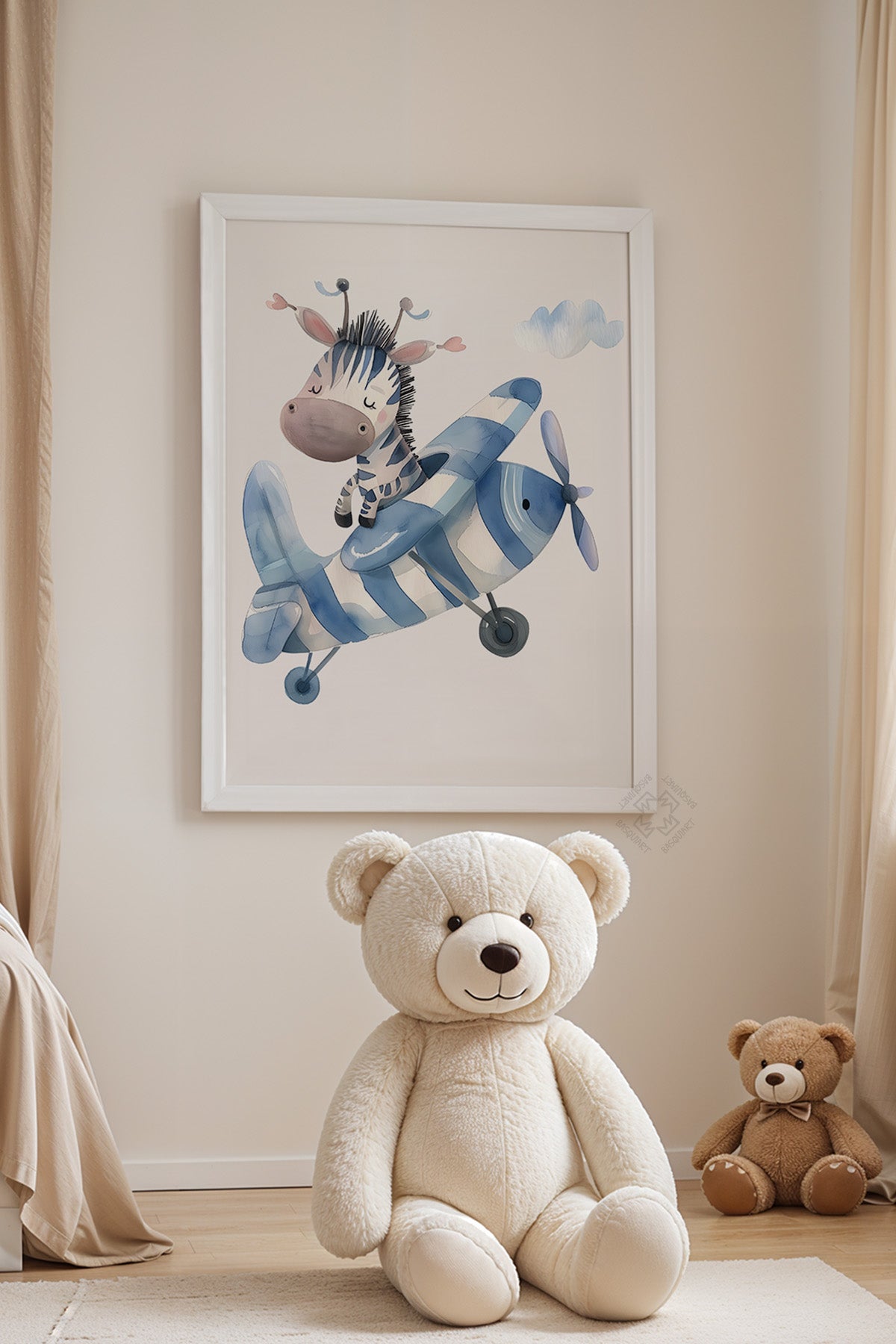 Çocuk Odası, Bebek Odası Beyaz Çerçeveli Poster, Tablo No:40