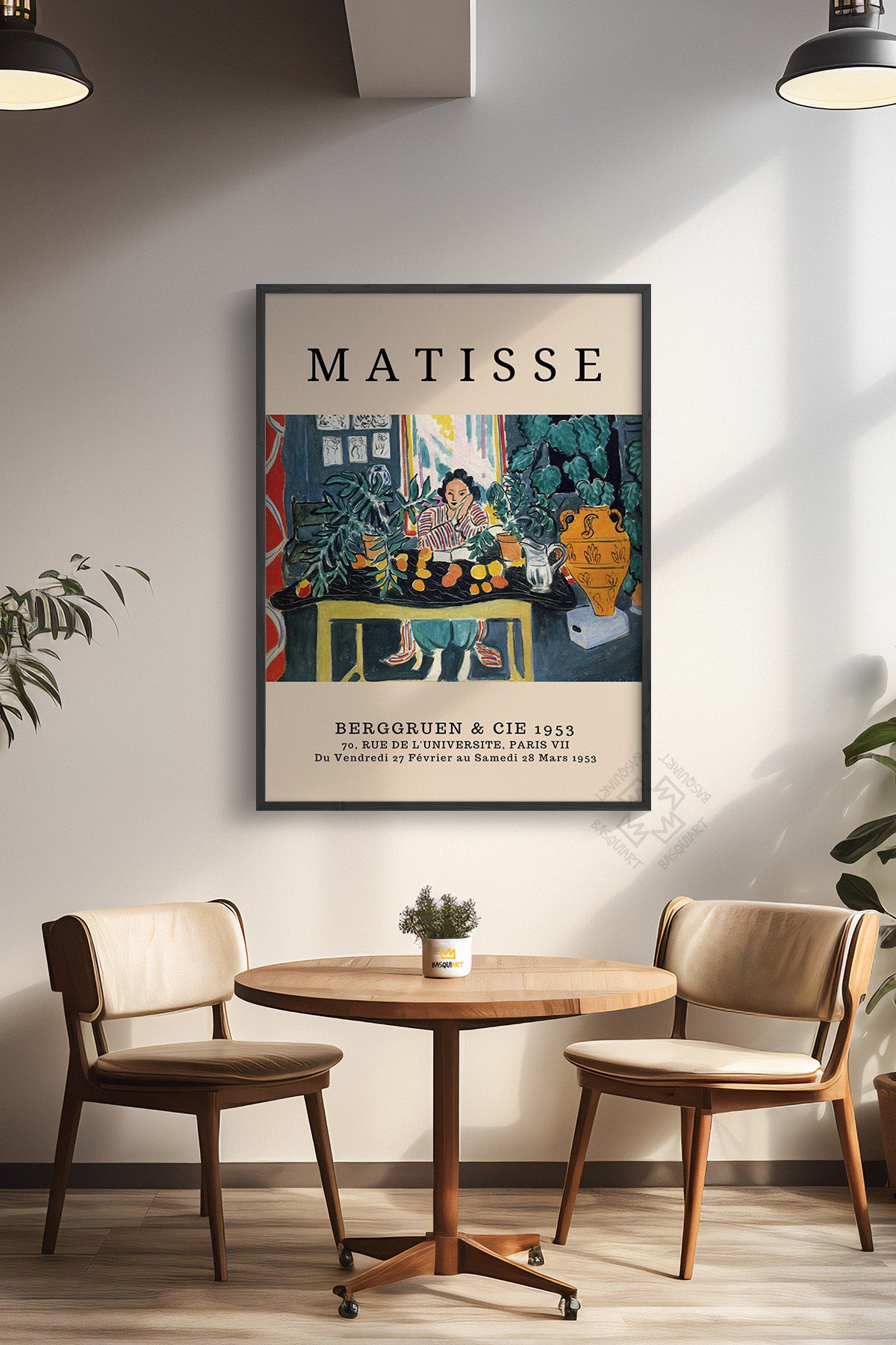 Henri Matisse Serisi Siyah Çerçeveli Poster, Tablo Duvar Dekoru No:1