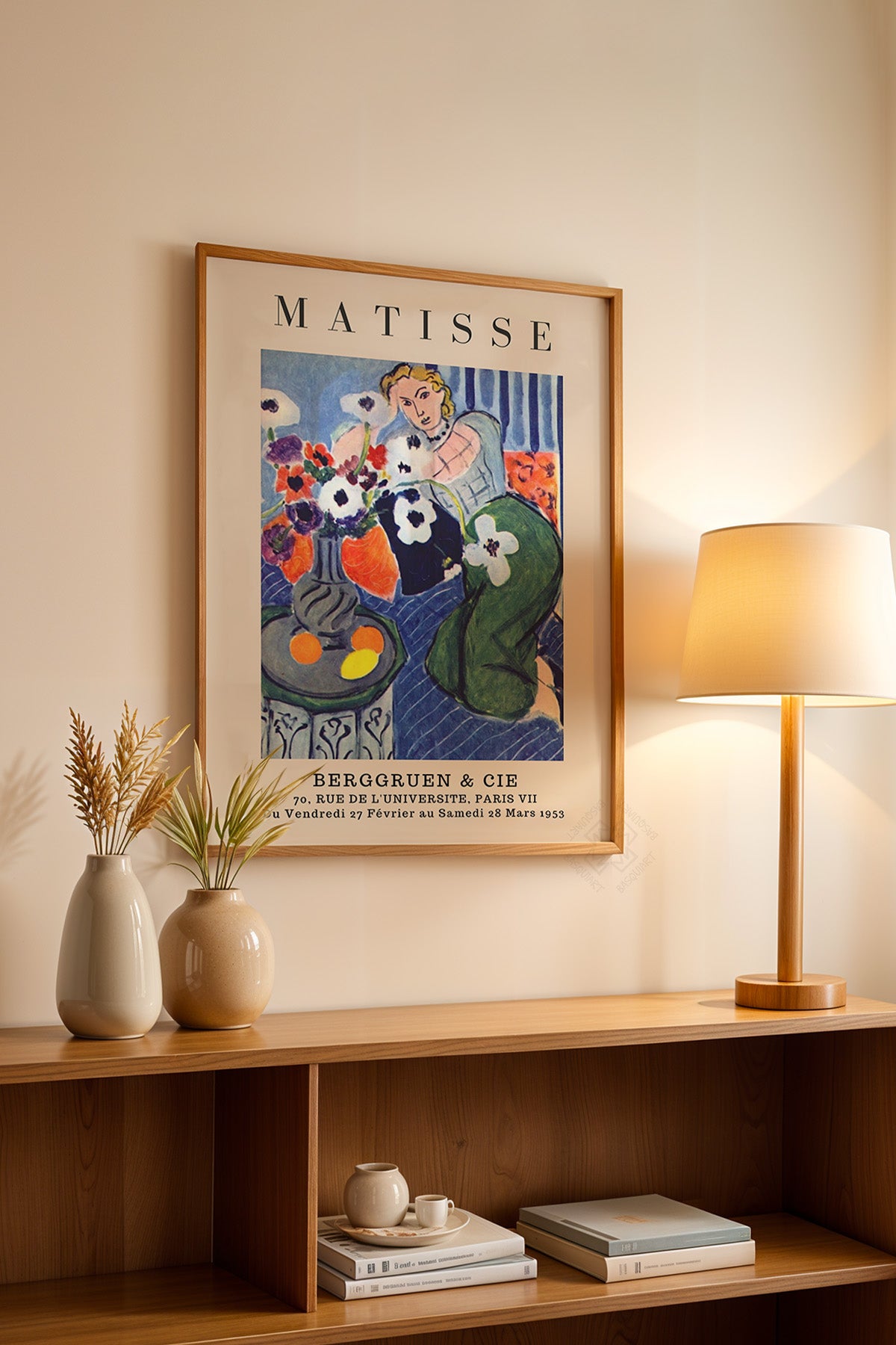 Henri Matisse Serisi Ahşap Çerçeveli Poster, Tablo Duvar Dekoru No:12