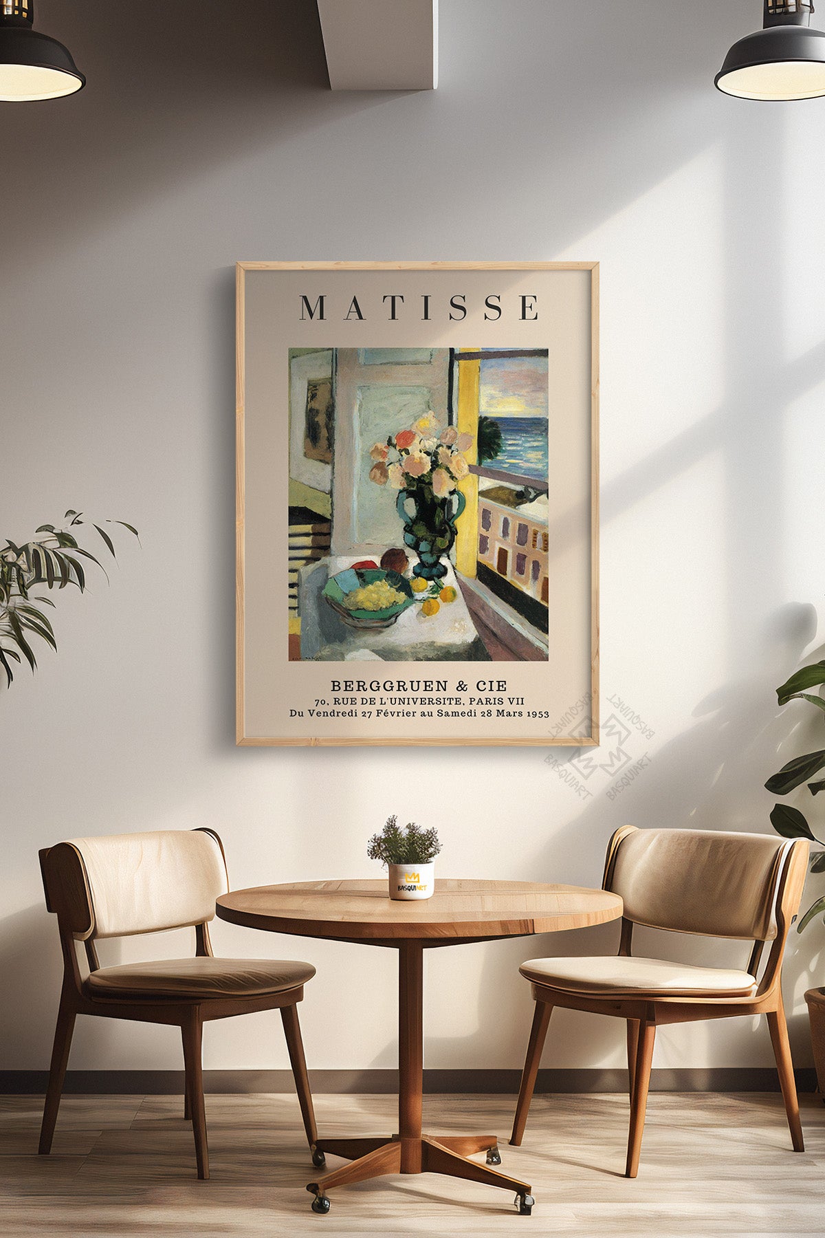 Henri Matisse Serisi Ahşap Çerçeveli Poster, Tablo Duvar Dekoru No:14
