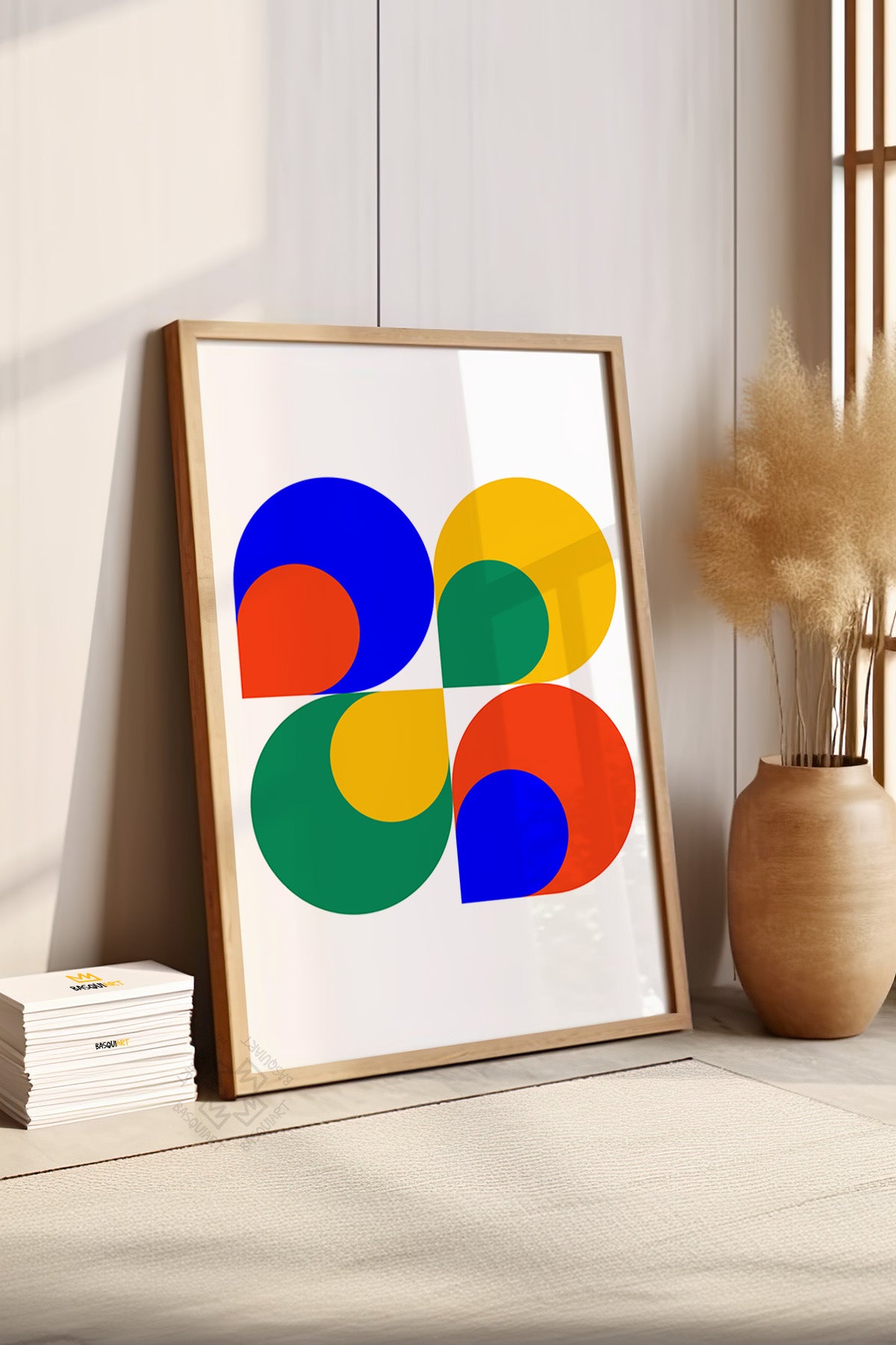 Bauhaus Serisi Ahşap Çerçeveli Poster, Tablo No:12