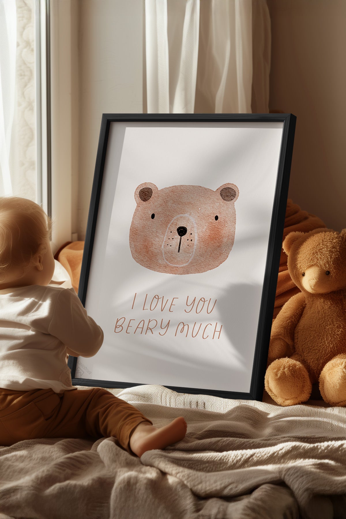 Çocuk Odası, Bebek Odası Siyah Çerçeveli Poster, Tablo No:32