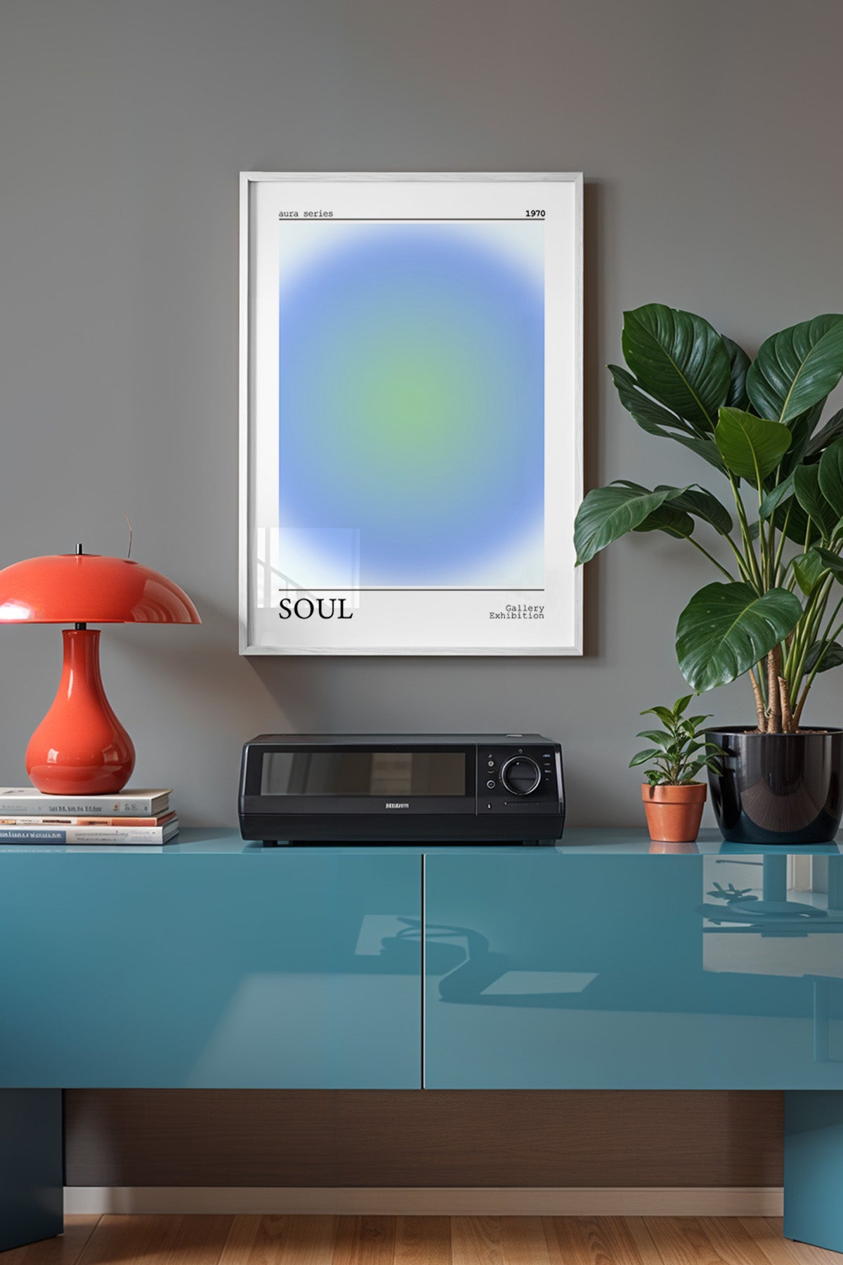Aura Serisi Beyaz Çerçeveli Poster, Tablo No:62