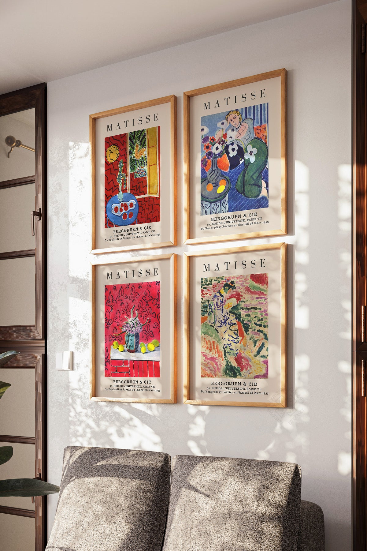 Matisse 4'lü Ahşap Çerçeveli Poster, Tablo Seti No:54