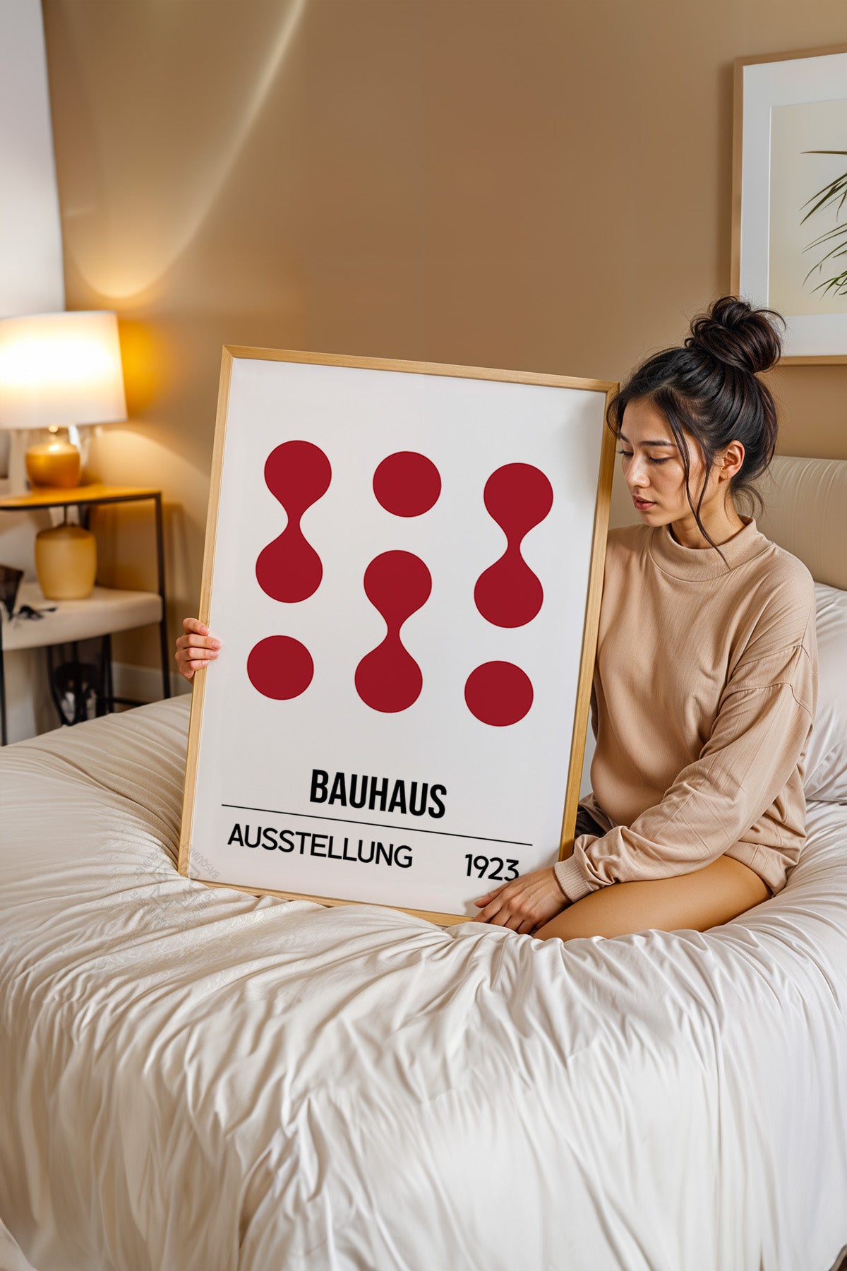 Bauhaus Serisi Ahşap Çerçeveli Poster, Tablo No:126