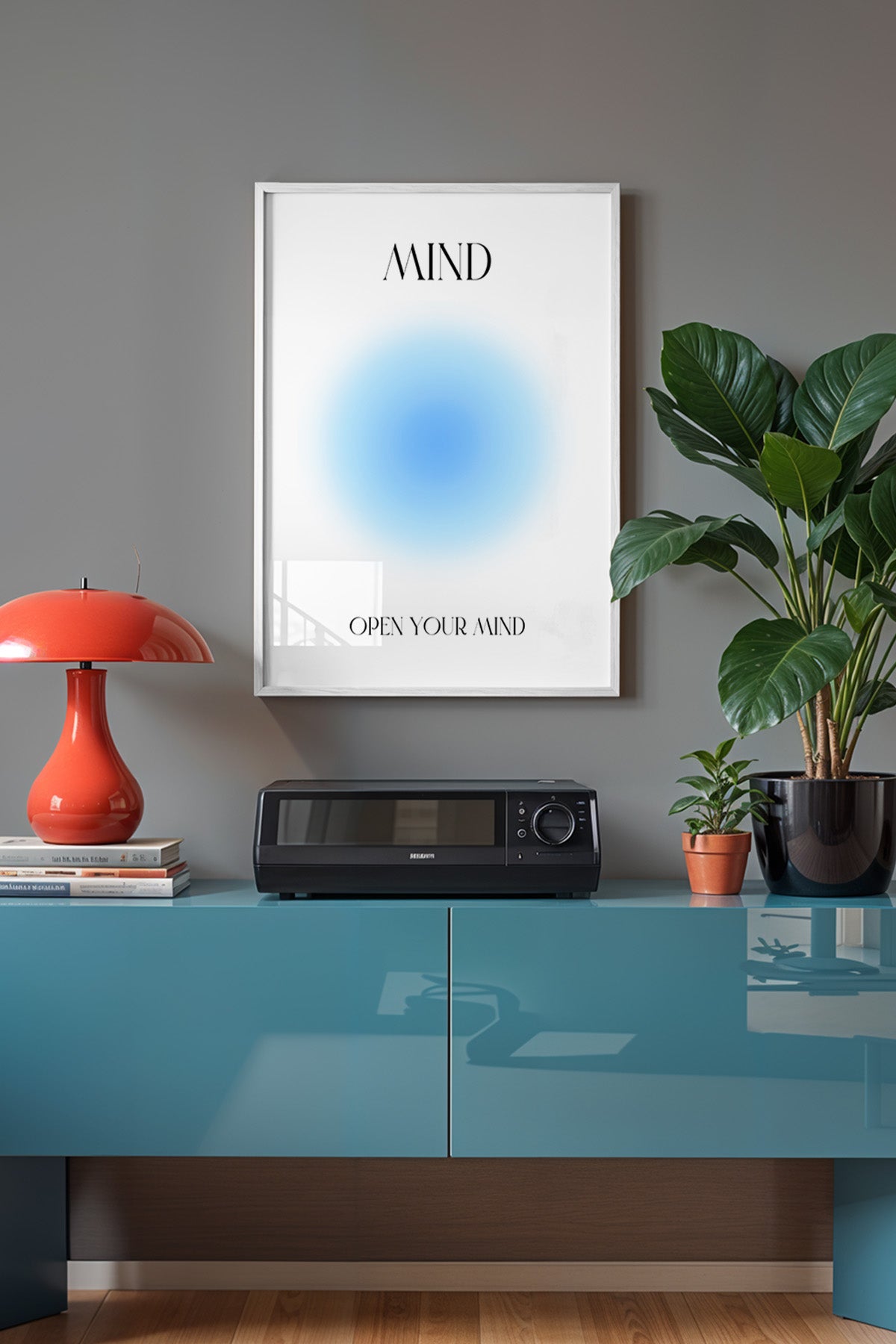 Aura Serisi Beyaz Çerçeveli Poster, Tablo No:158
