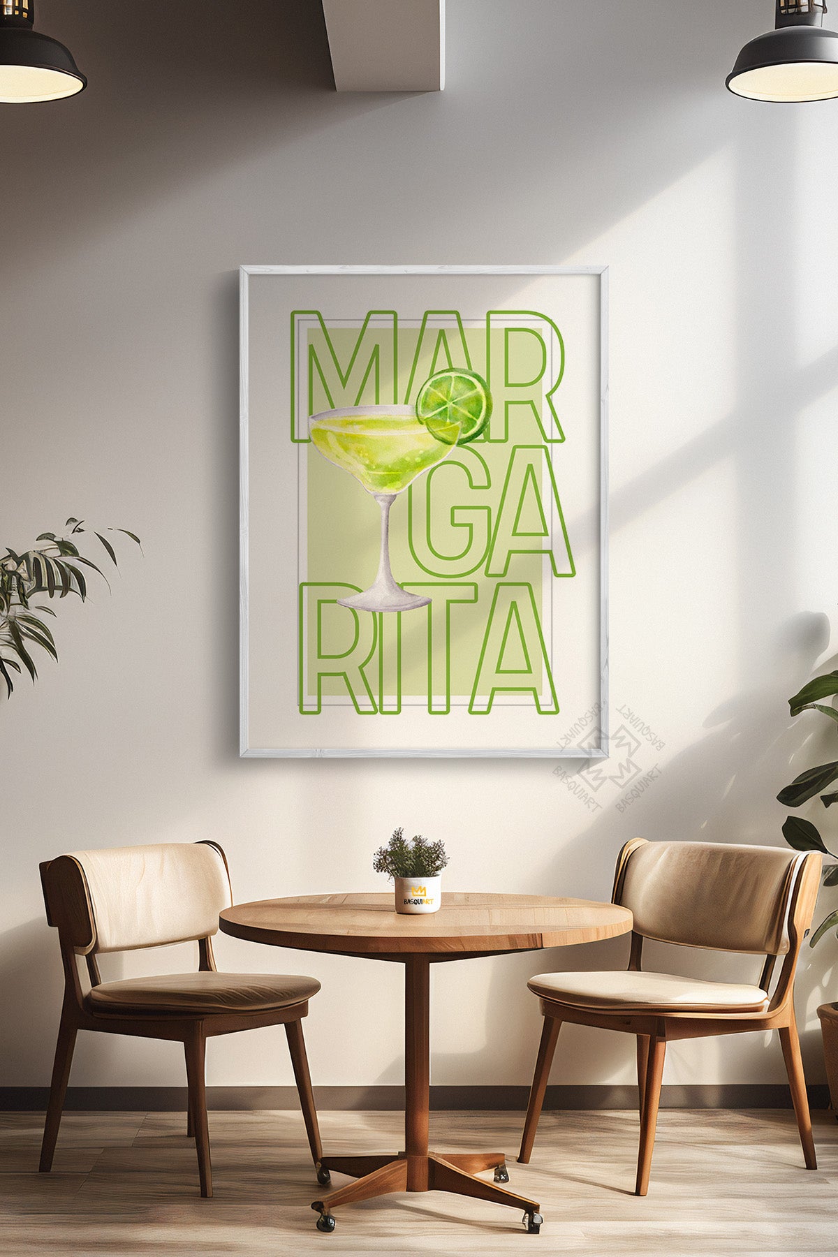 Kokteyl Serisi Beyaz Çerçeveli Poster, Tablo, Cafe, Restoran, Mutfak Duvar Dekoru No:44