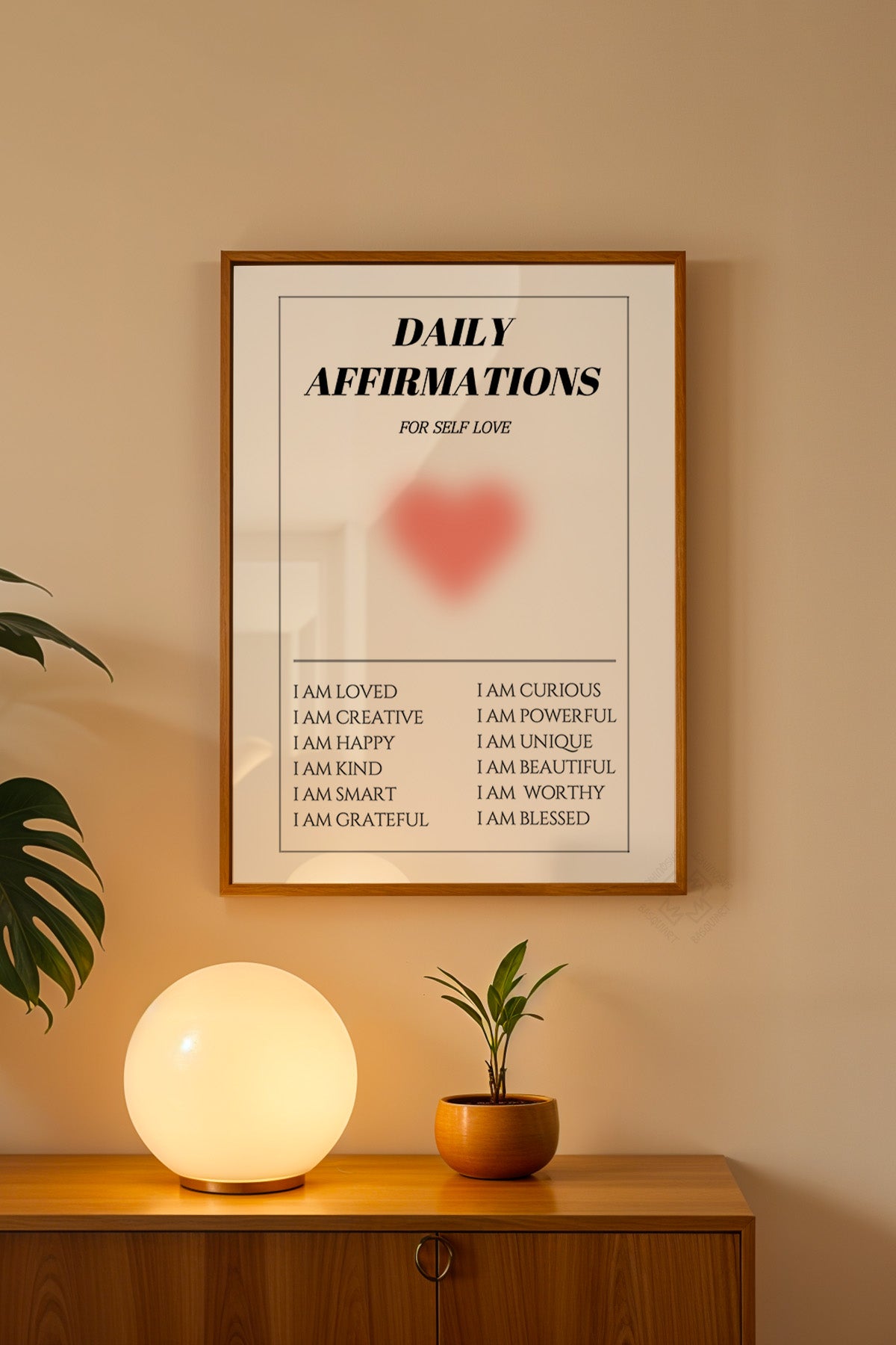 Aura Serisi Ahşap Çerçeveli Poster, Tablo No:118