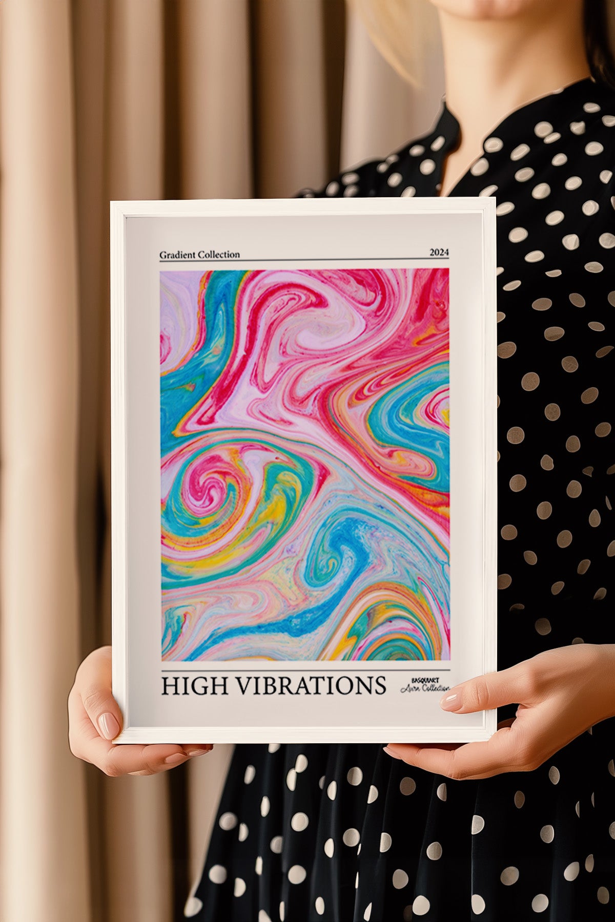 Aura Serisi Beyaz Çerçeveli Poster, Tablo No:50