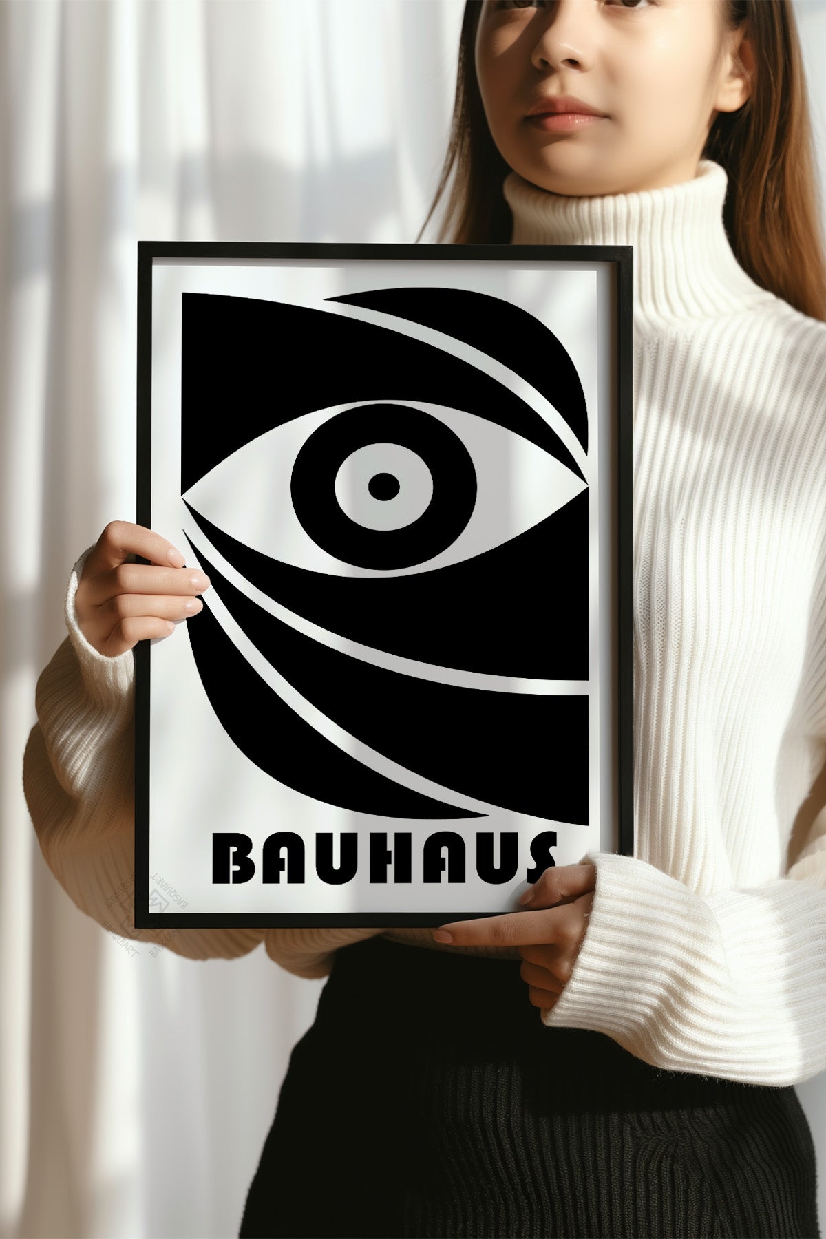 Bauhaus Serisi Siyah Çerçeveli Poster, Tablo No:61