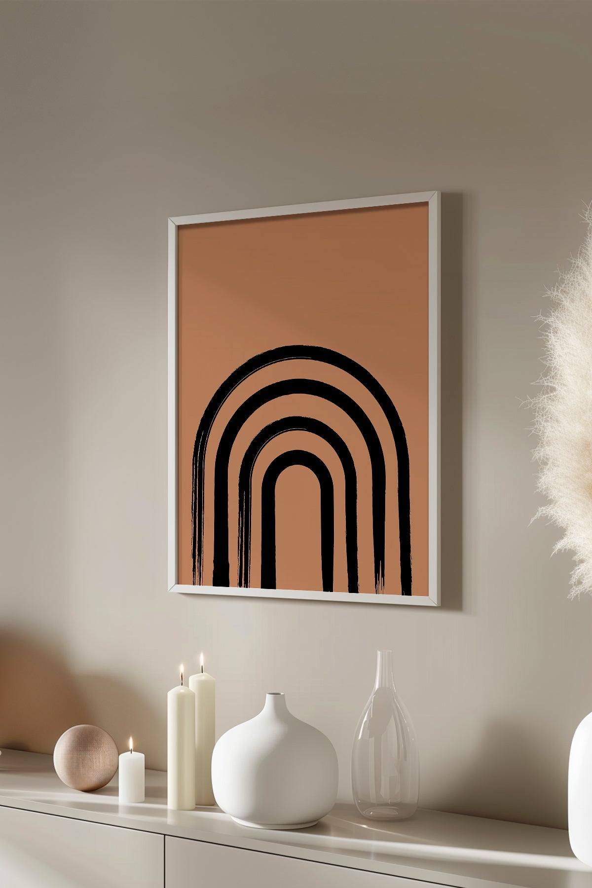 Bohemian Serisi Beyaz Çerçeveli Poster, Tablo No:139