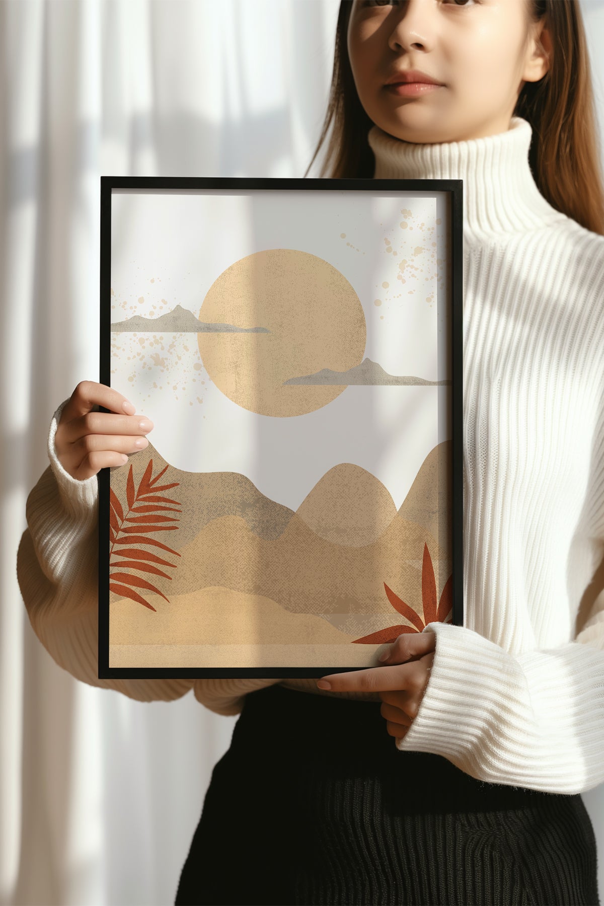 Bohemian Serisi Siyah Çerçeveli Poster, Tablo No:14