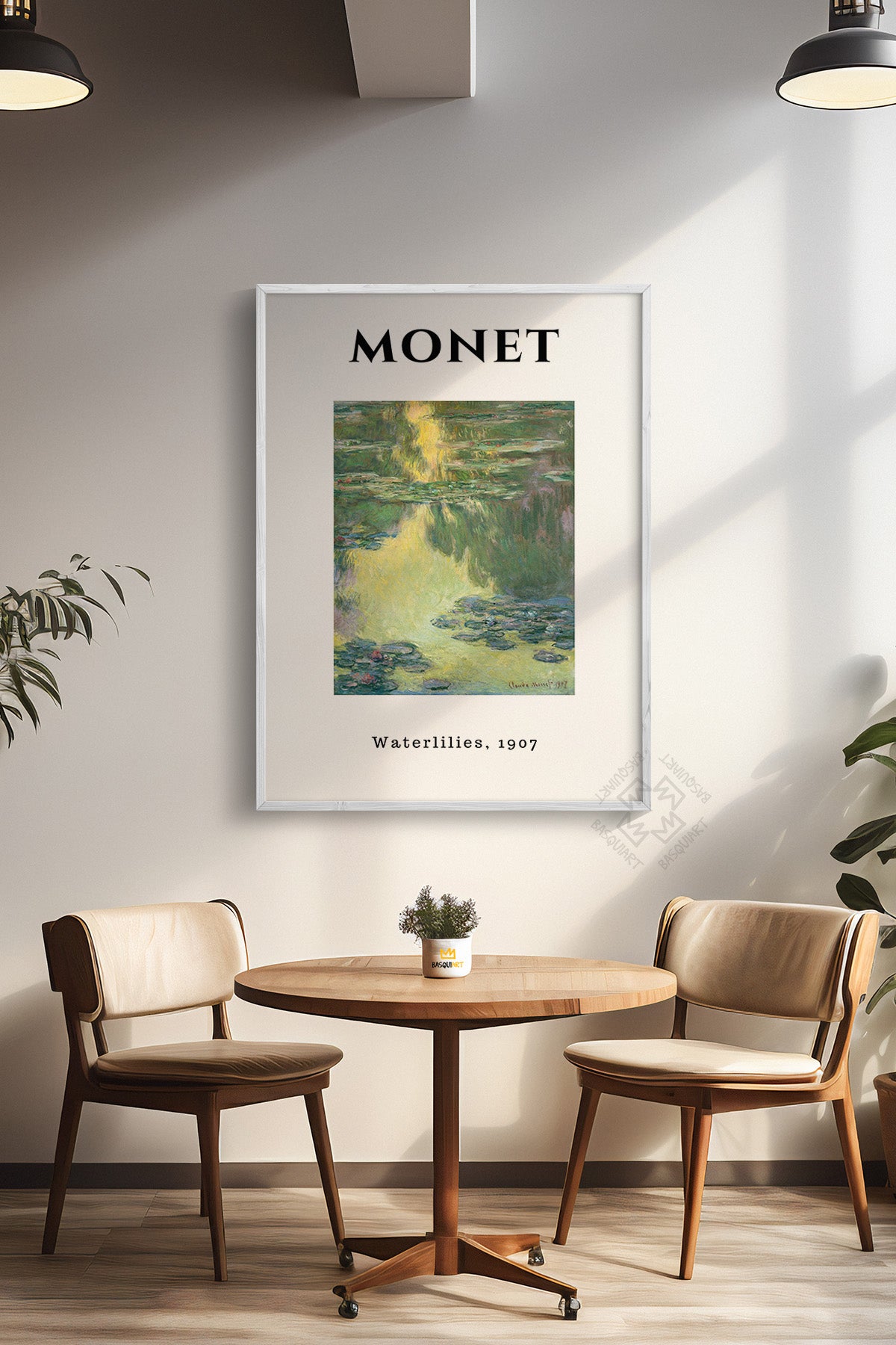 Claude Monet Serisi Beyaz Çerçeveli Poster, Tablo Duvar Dekoru No:12