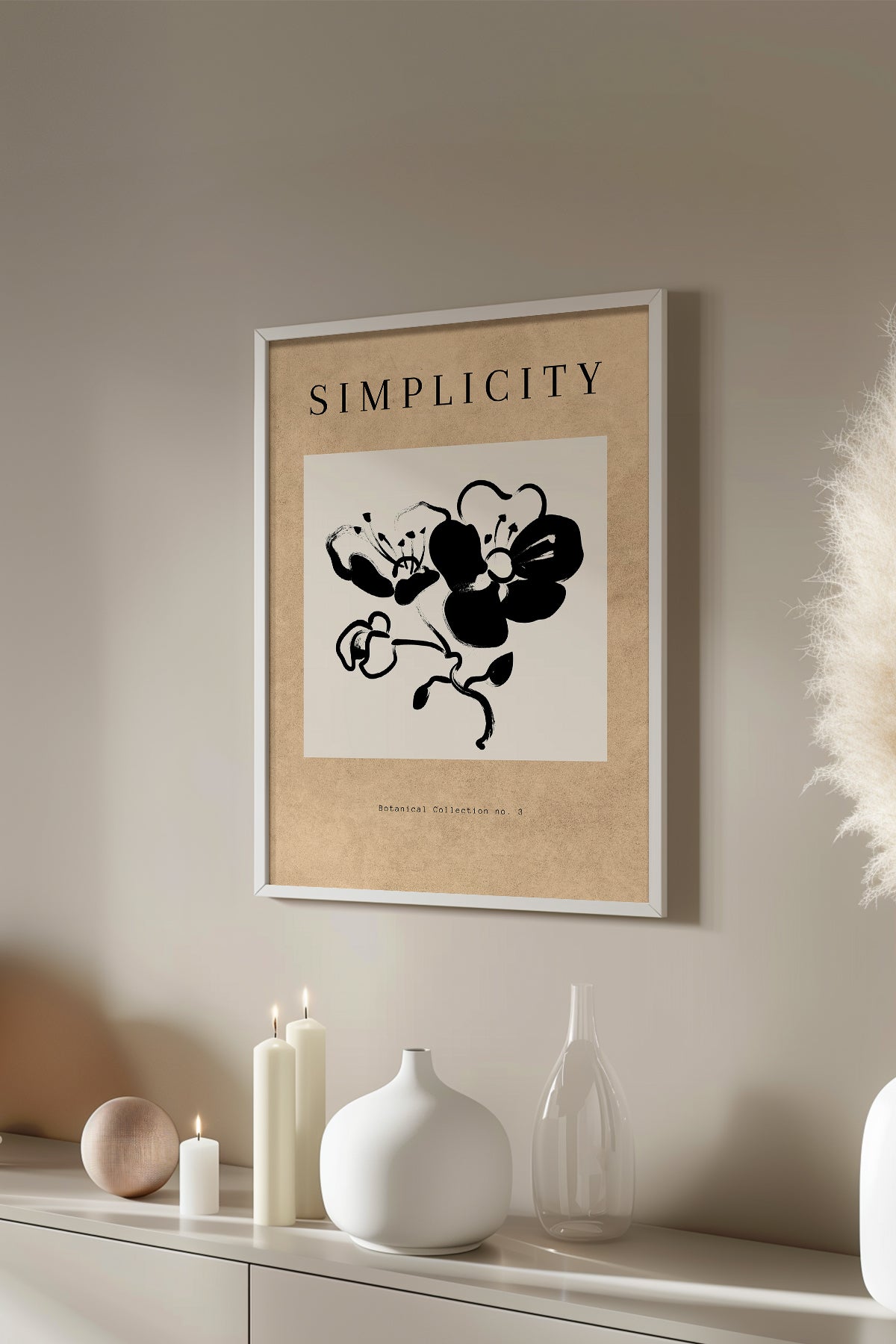 Bohemian Serisi Beyaz Çerçeveli Poster, Tablo No:116