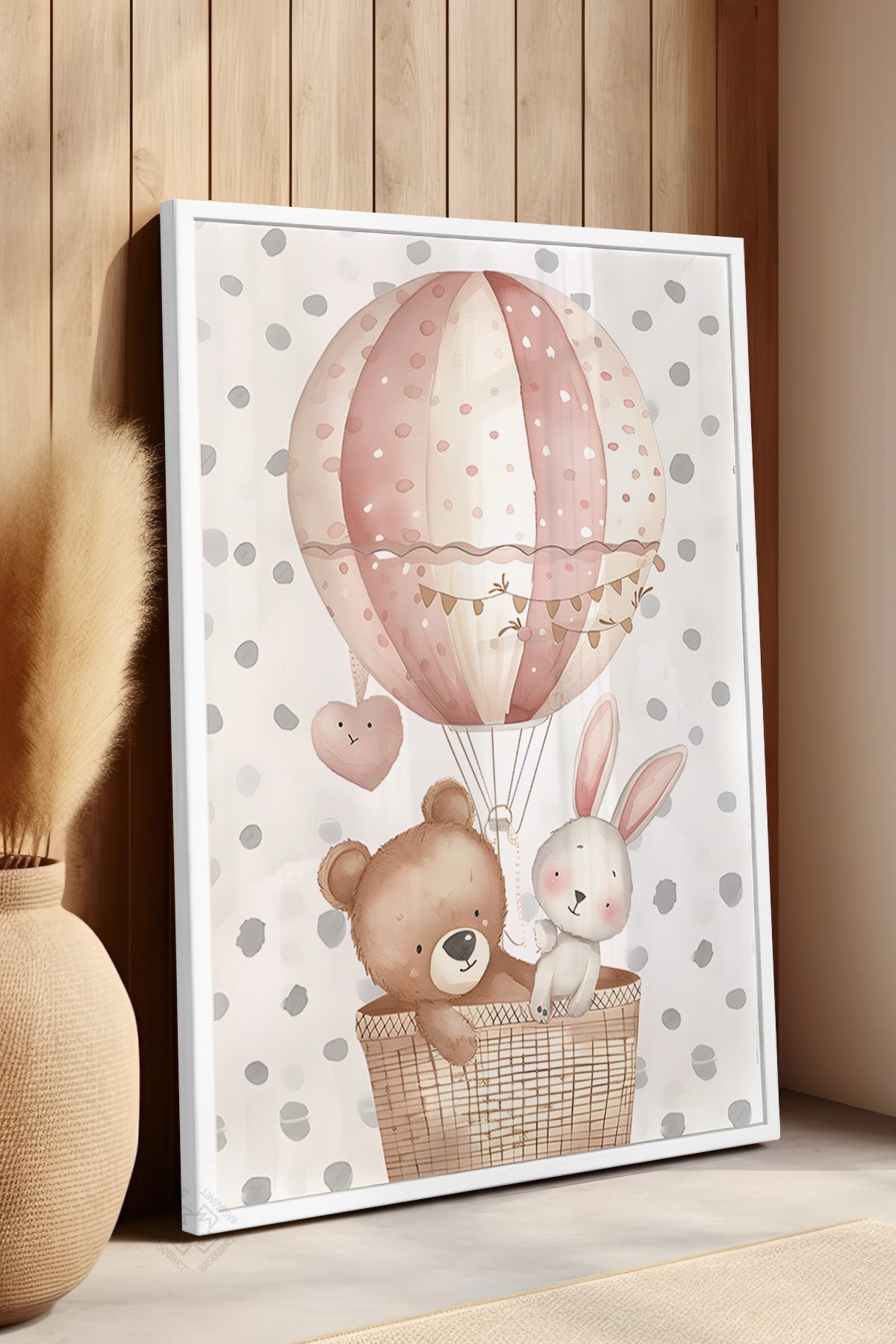 Çocuk Odası, Bebek Odası Beyaz Çerçeveli Poster, Tablo No:149