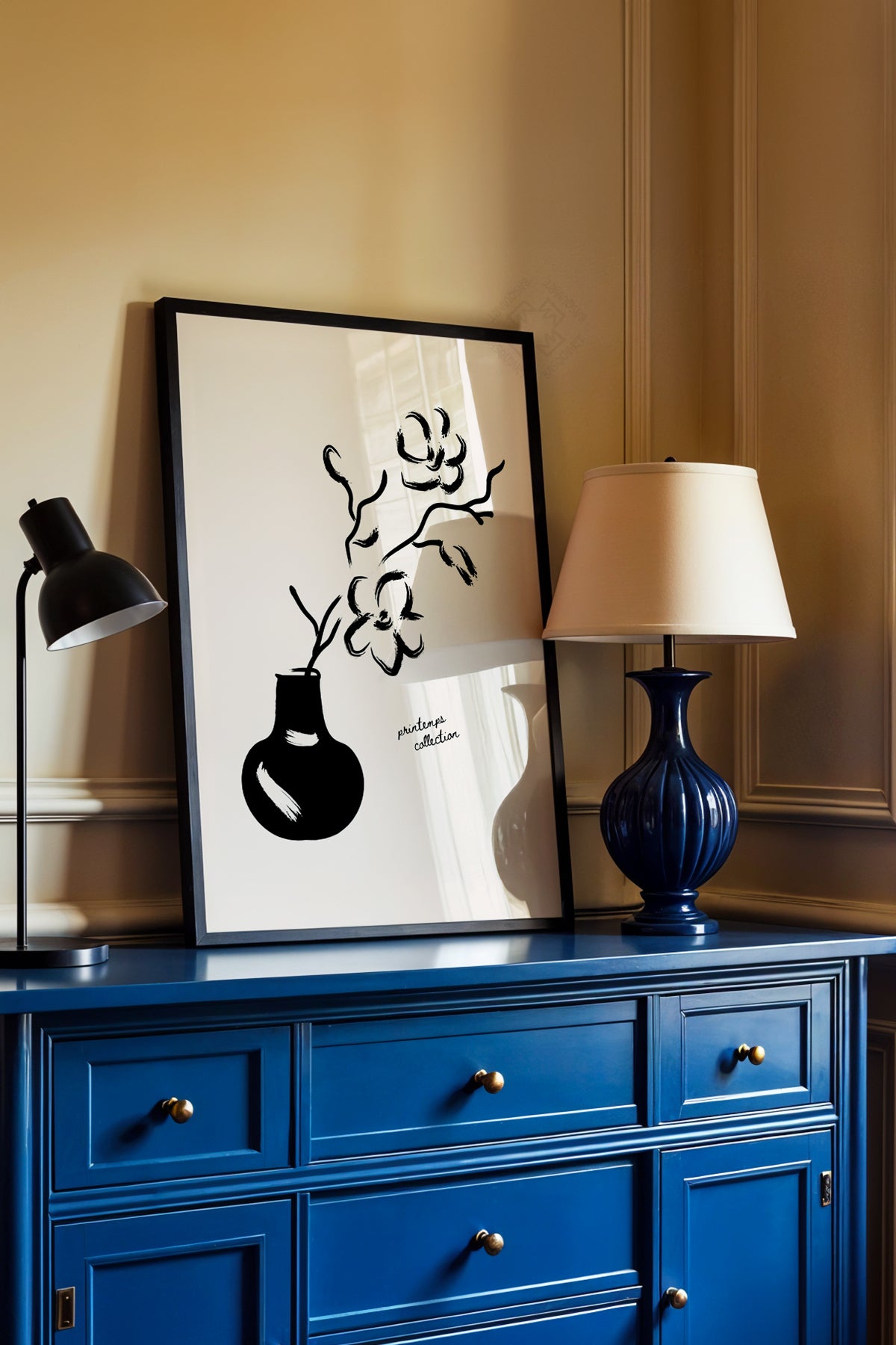 Bohemian Serisi Siyah Çerçeveli Poster, Tablo No:109
