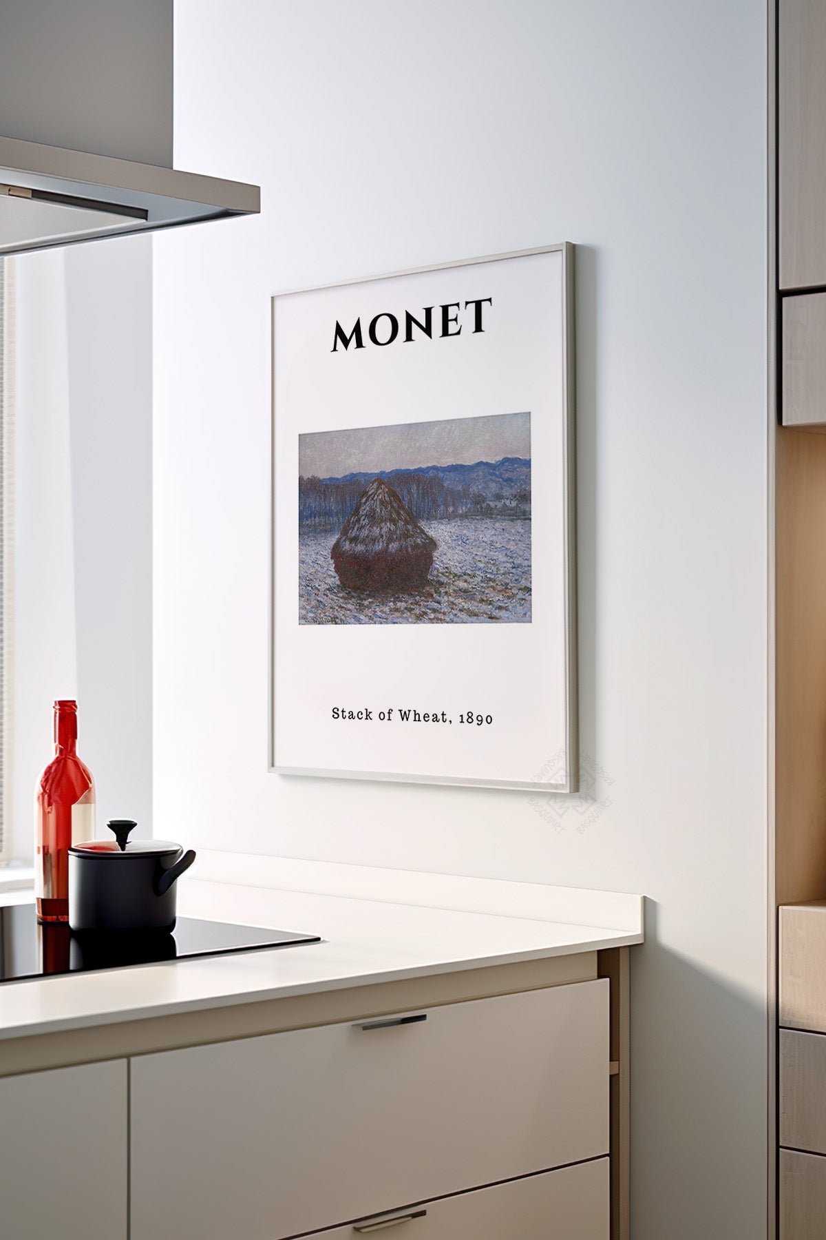 Claude Monet Serisi Beyaz Çerçeveli Poster, Tablo Duvar Dekoru No:22