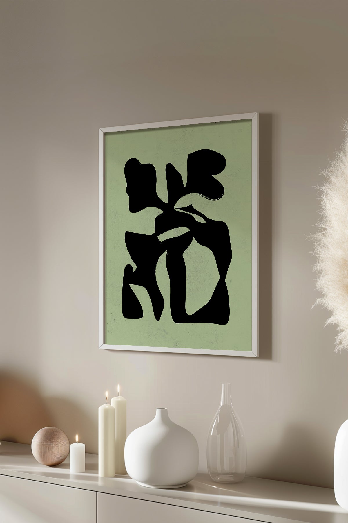Bohemian Serisi Beyaz Çerçeveli Poster, Tablo No:55