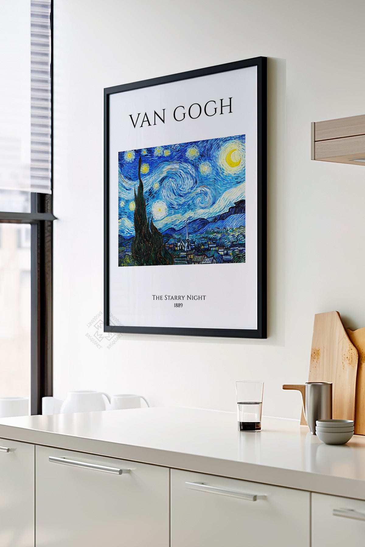 Vincent Van Gogh Serisi Siyah Çerçeveli Poster, Tablo Duvar Dekoru No:5