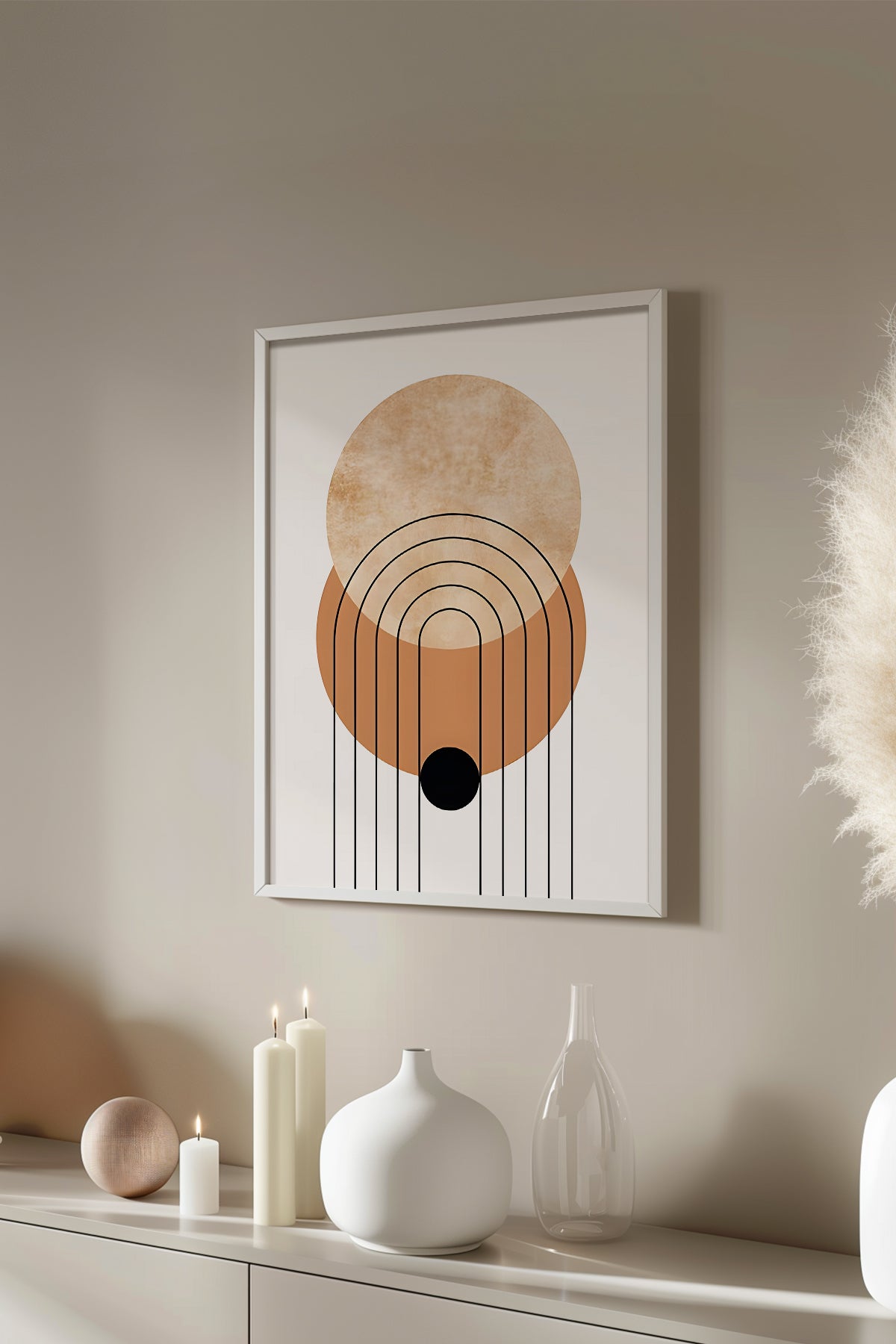Bohemian Serisi Beyaz Çerçeveli Poster, Tablo No:32