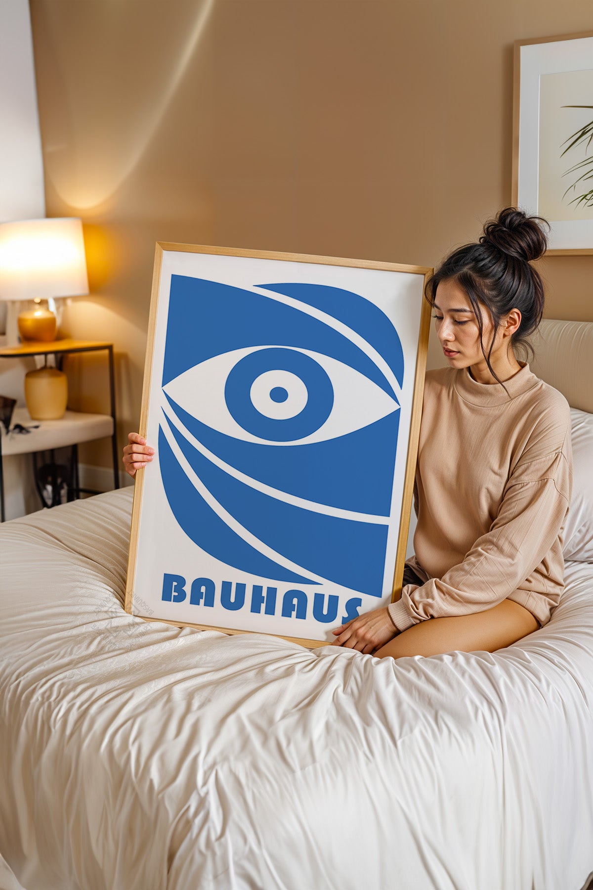 Bauhaus Serisi Ahşap Çerçeveli Poster, Tablo No:63