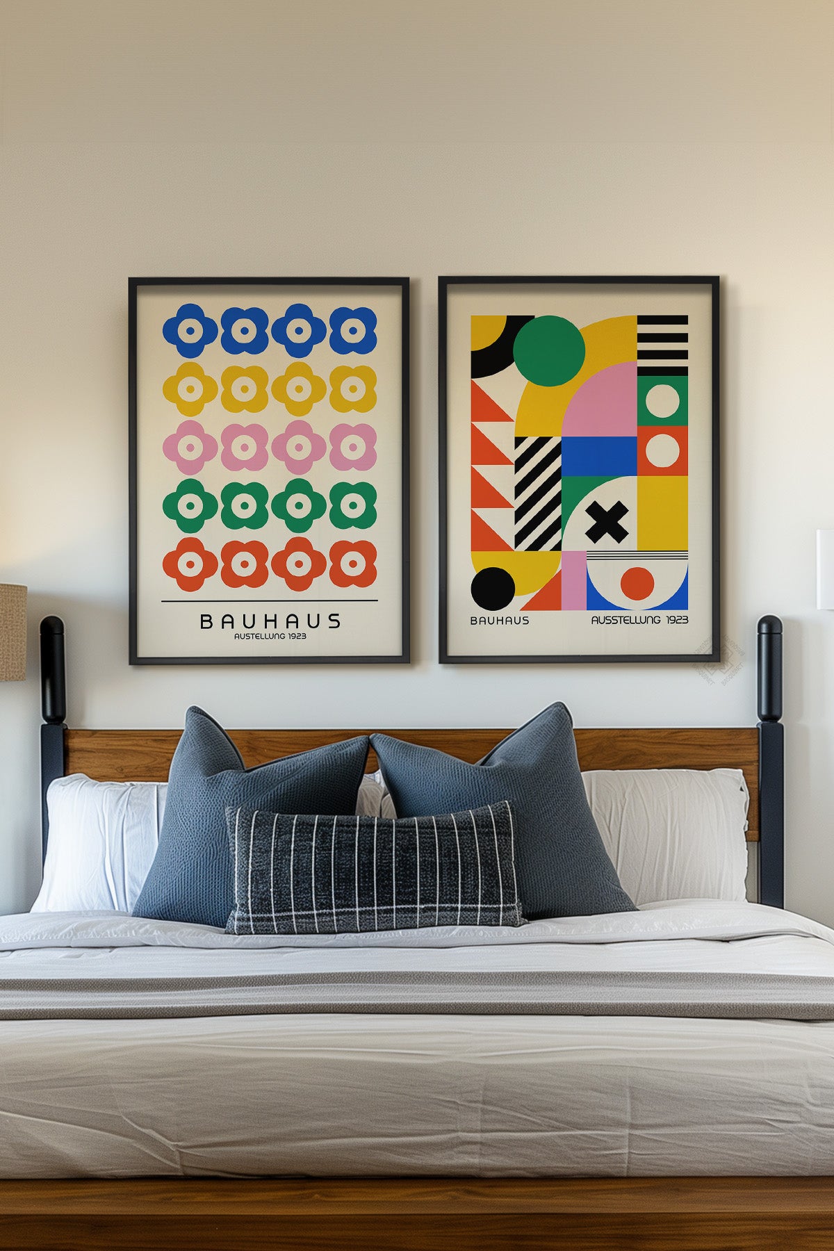 Bauhaus 2'li Siyah Çerçeveli Poster, Tablo Seti No:29