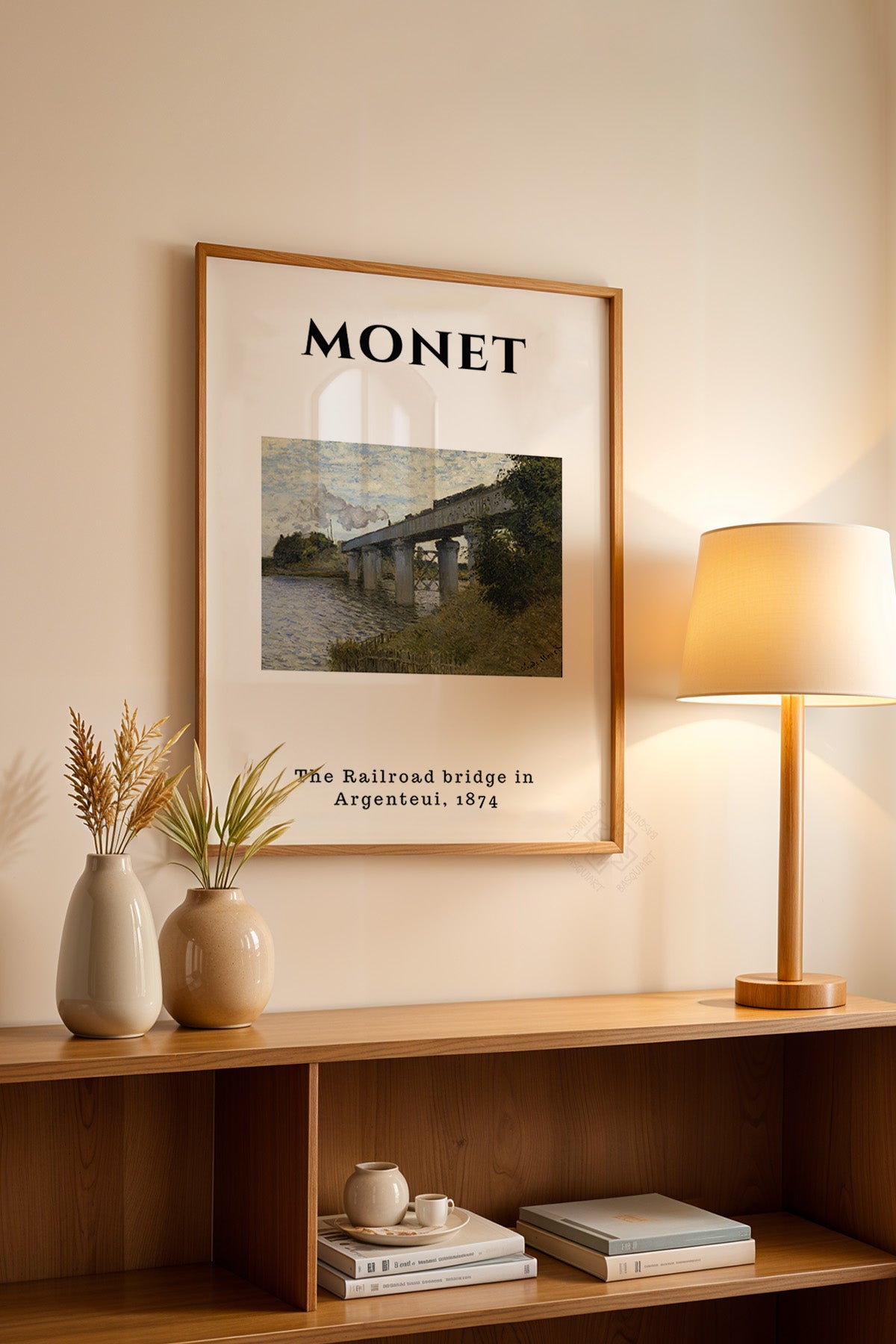 Claude Monet Serisi Ahşap Çerçeveli Poster, Tablo Duvar Dekoru No:9