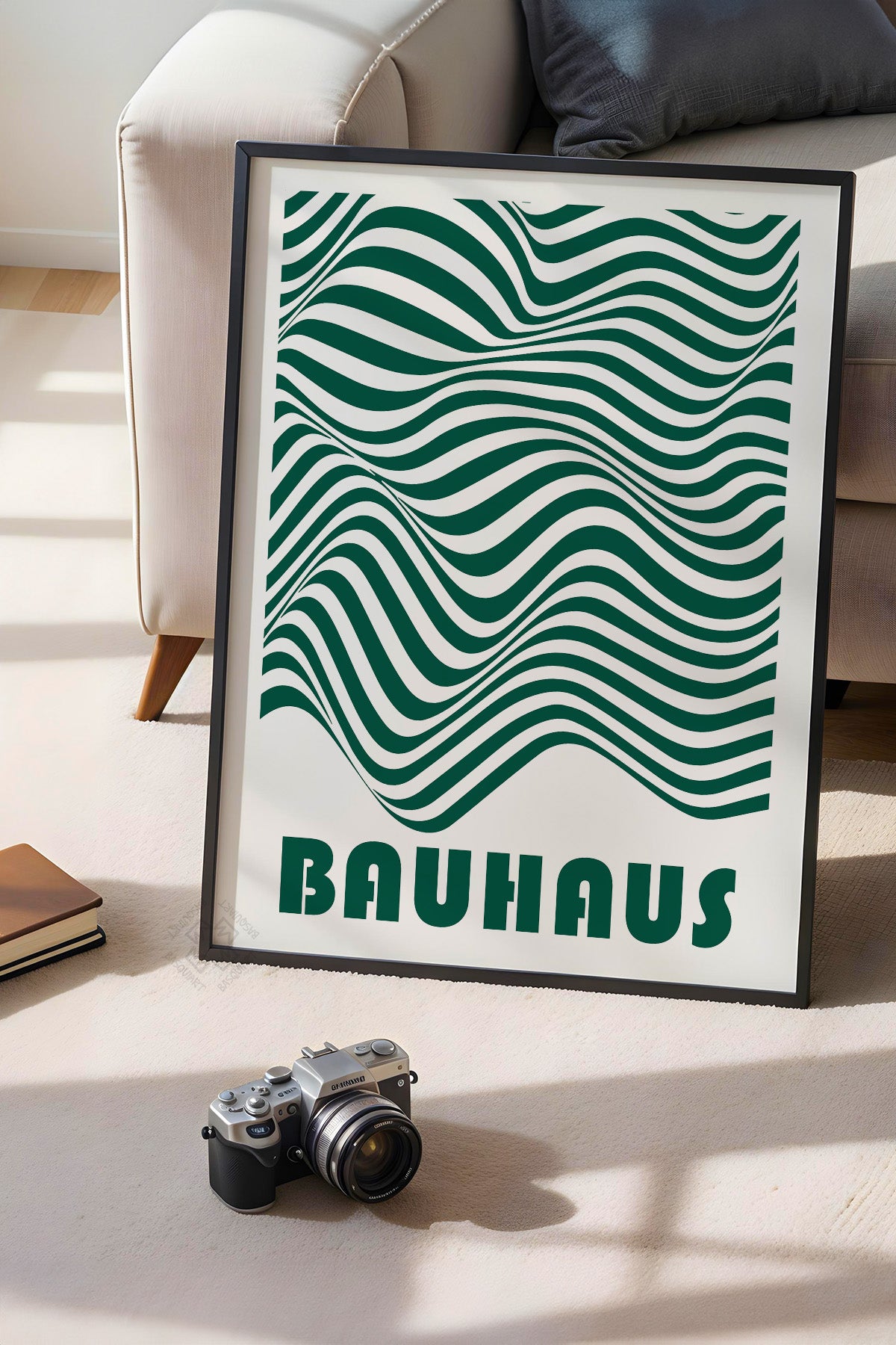Bauhaus Serisi Siyah Çerçeveli Poster, Tablo No:68