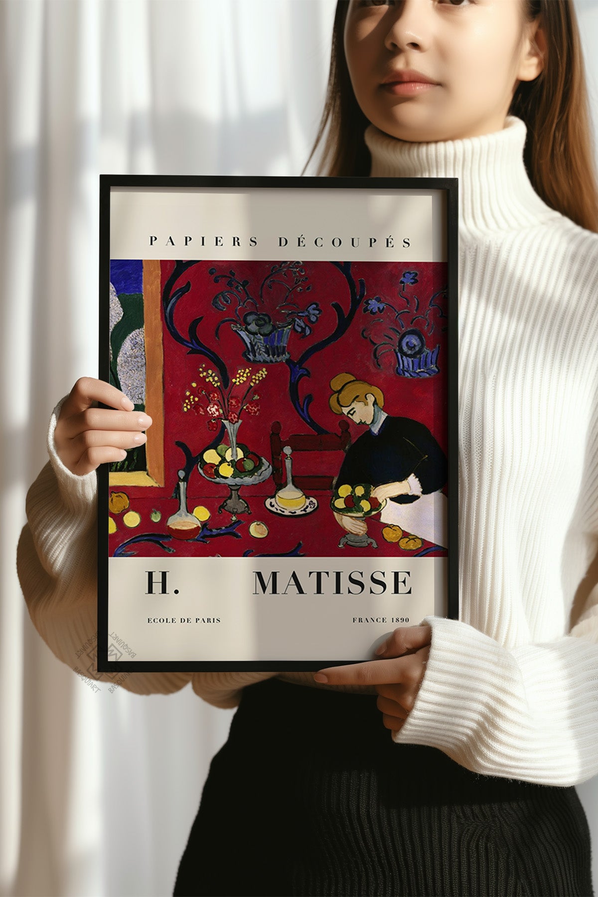 Henri Matisse Serisi Siyah Çerçeveli Poster, Tablo Duvar Dekoru No:22