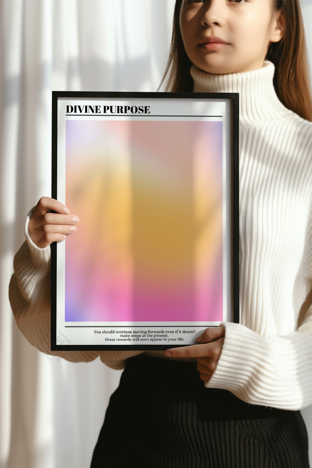 Aura Serisi Siyah Çerçeveli Poster, Tablo No:141