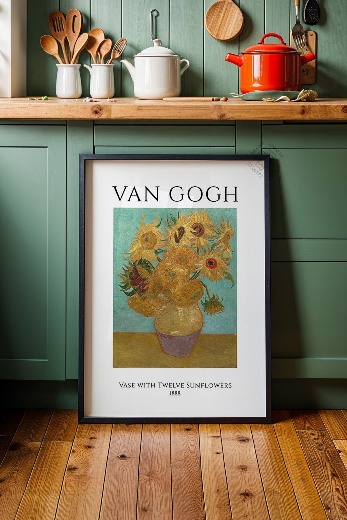Vincent Van Gogh Serisi Siyah Çerçeveli Poster, Tablo Duvar Dekoru No:17
