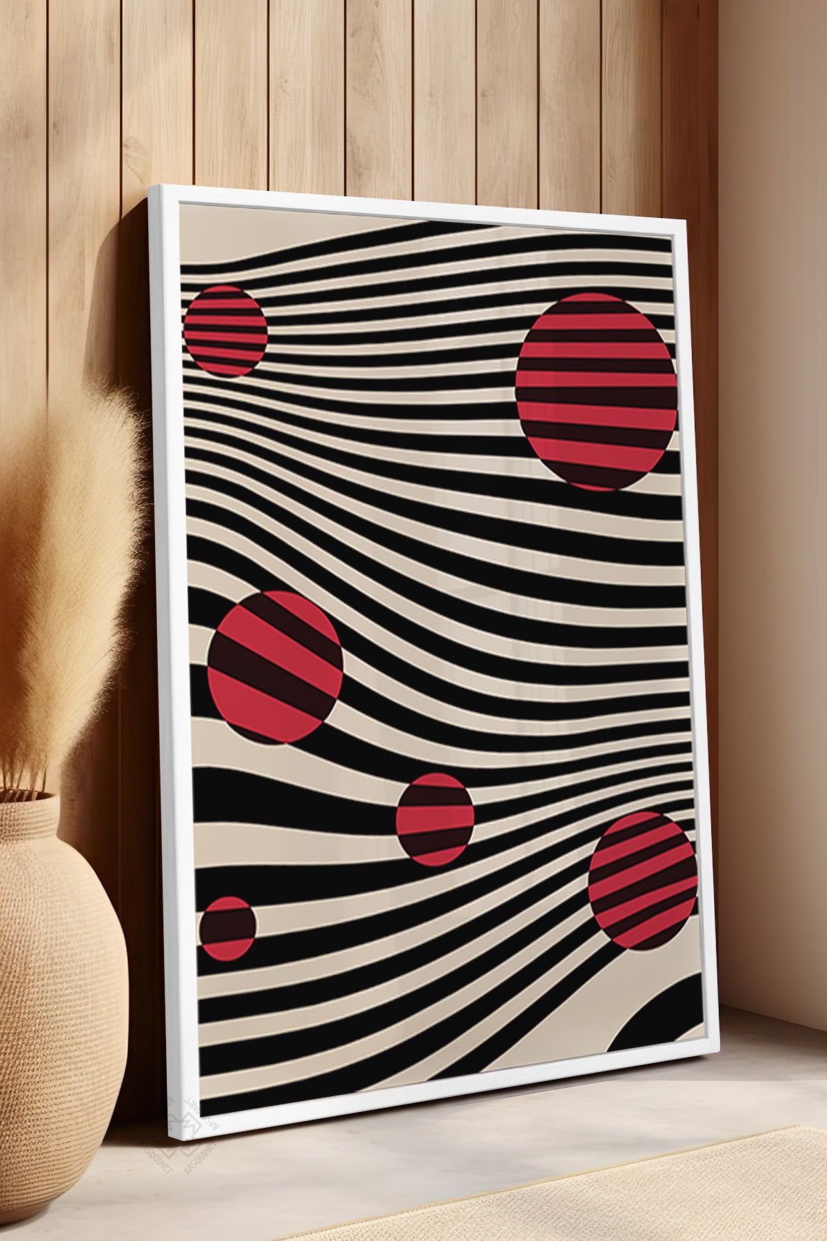 Bauhaus Serisi Beyaz Çerçeveli Poster, Tablo No:32