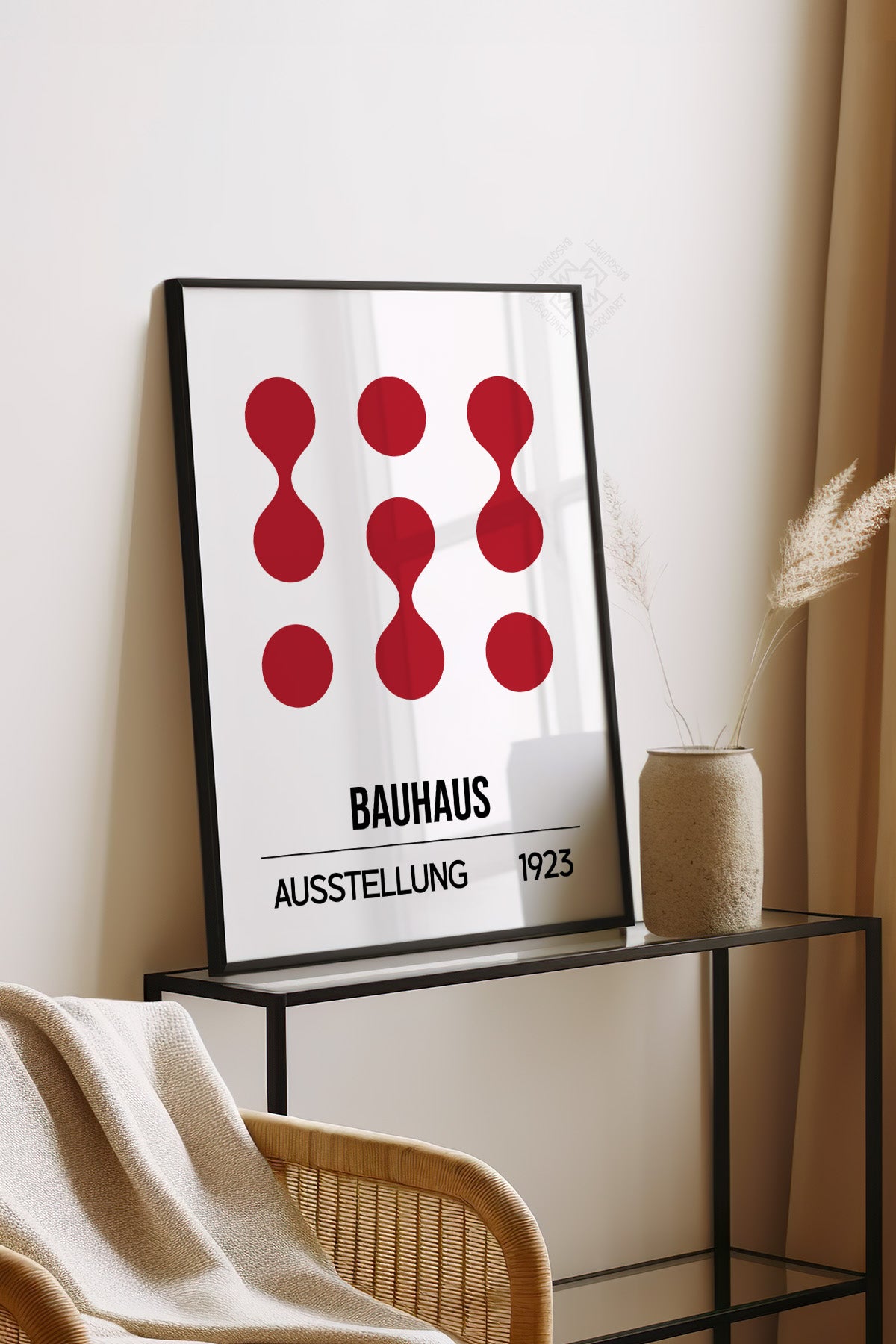 Bauhaus Serisi Siyah Çerçeveli Poster, Tablo No:126