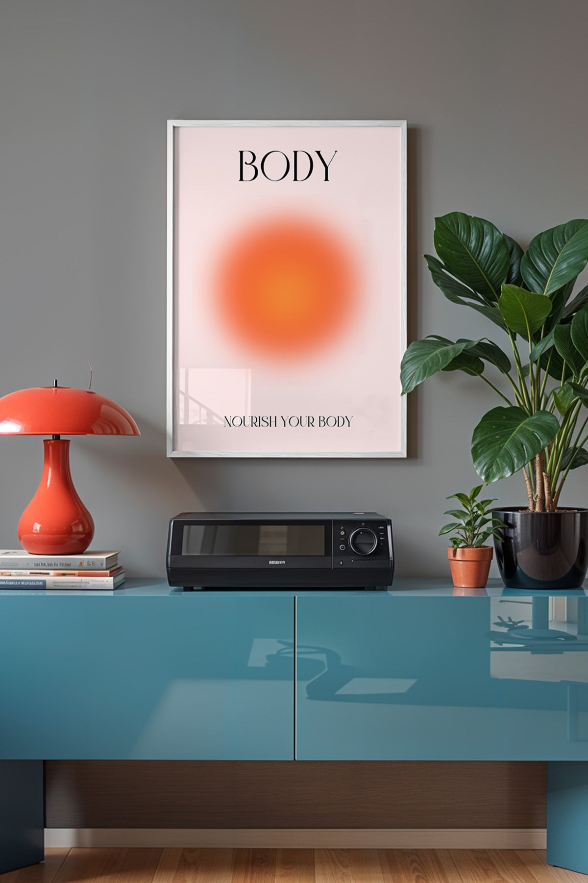 Aura Serisi Beyaz Çerçeveli Poster, Tablo No:160