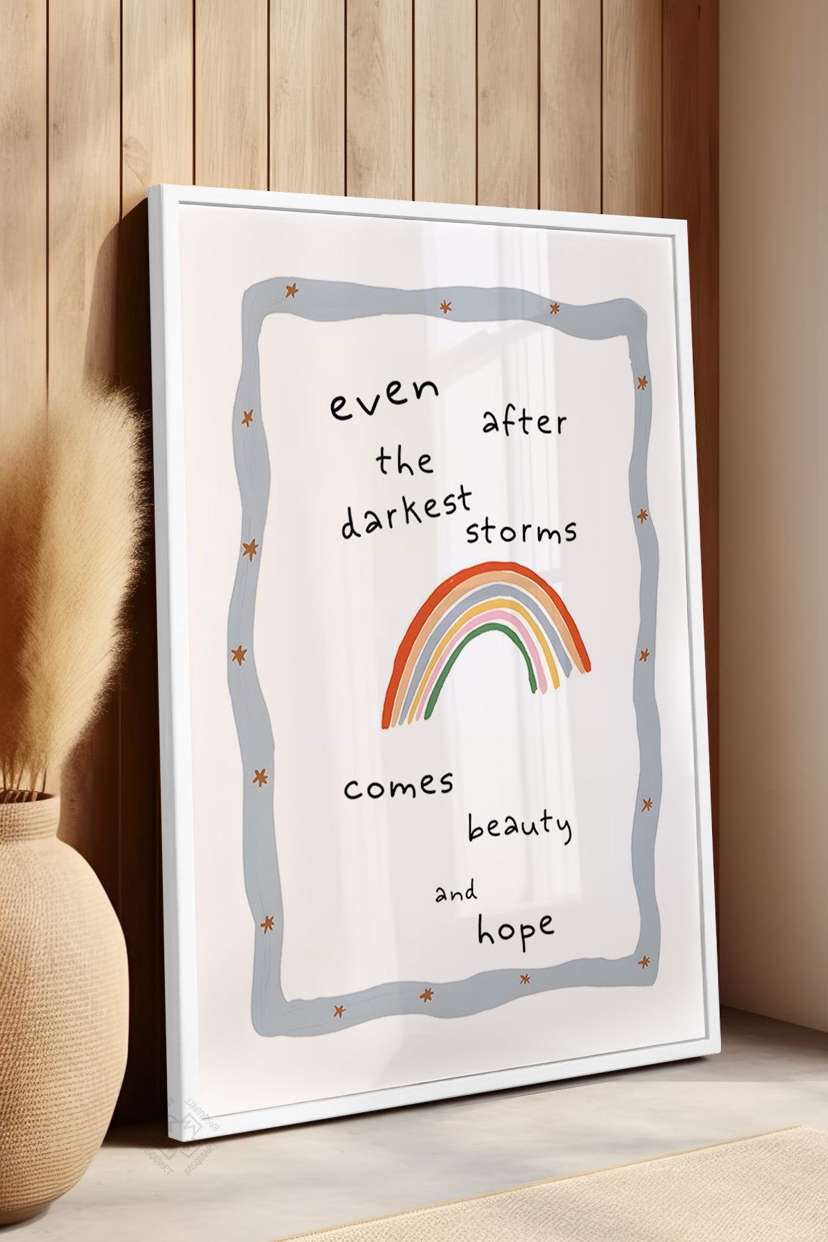 Çocuk Odası, Bebek Odası Beyaz Çerçeveli Poster, Tablo No:197