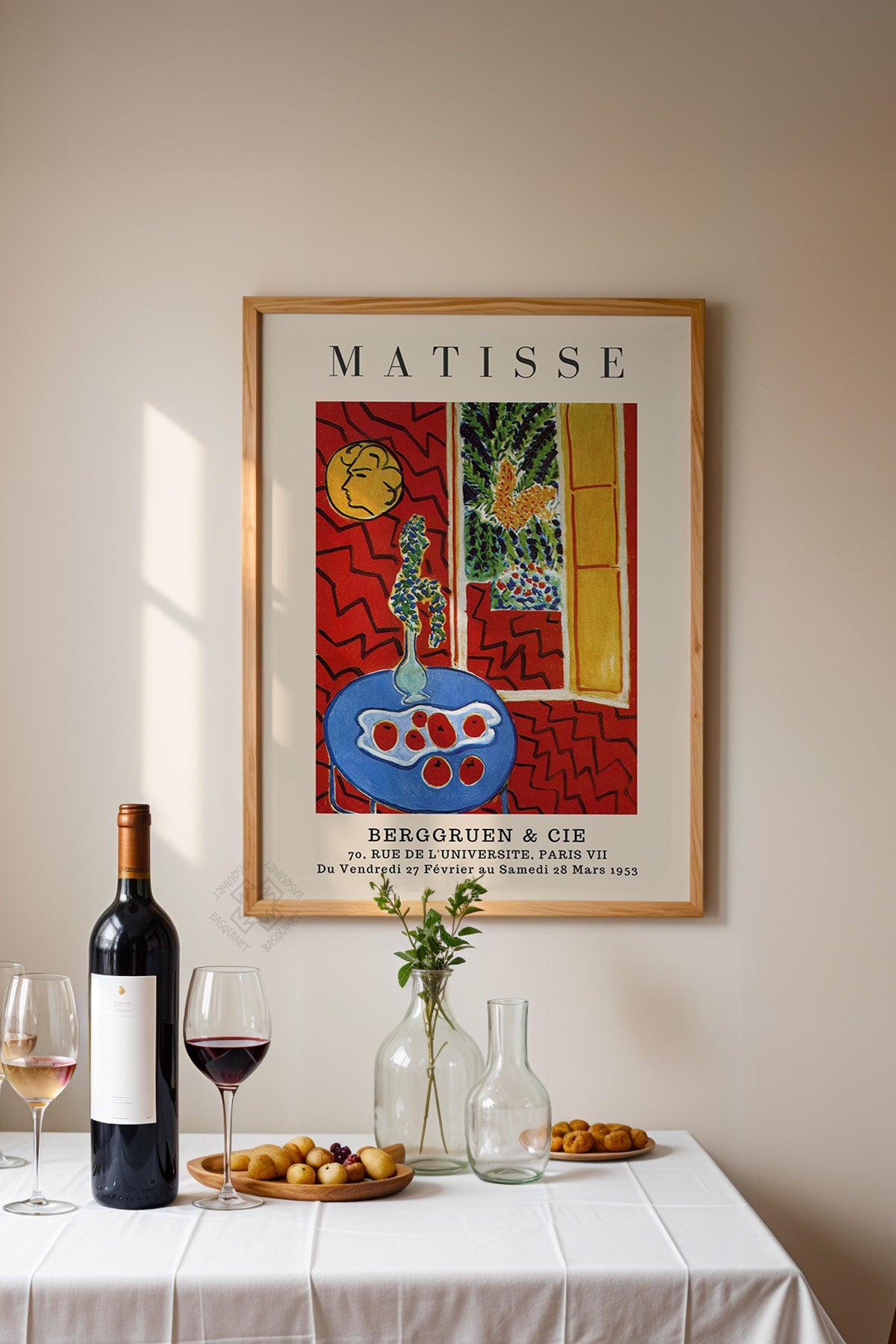 Henri Matisse Serisi Ahşap Çerçeveli Poster, Tablo Duvar Dekoru No:10