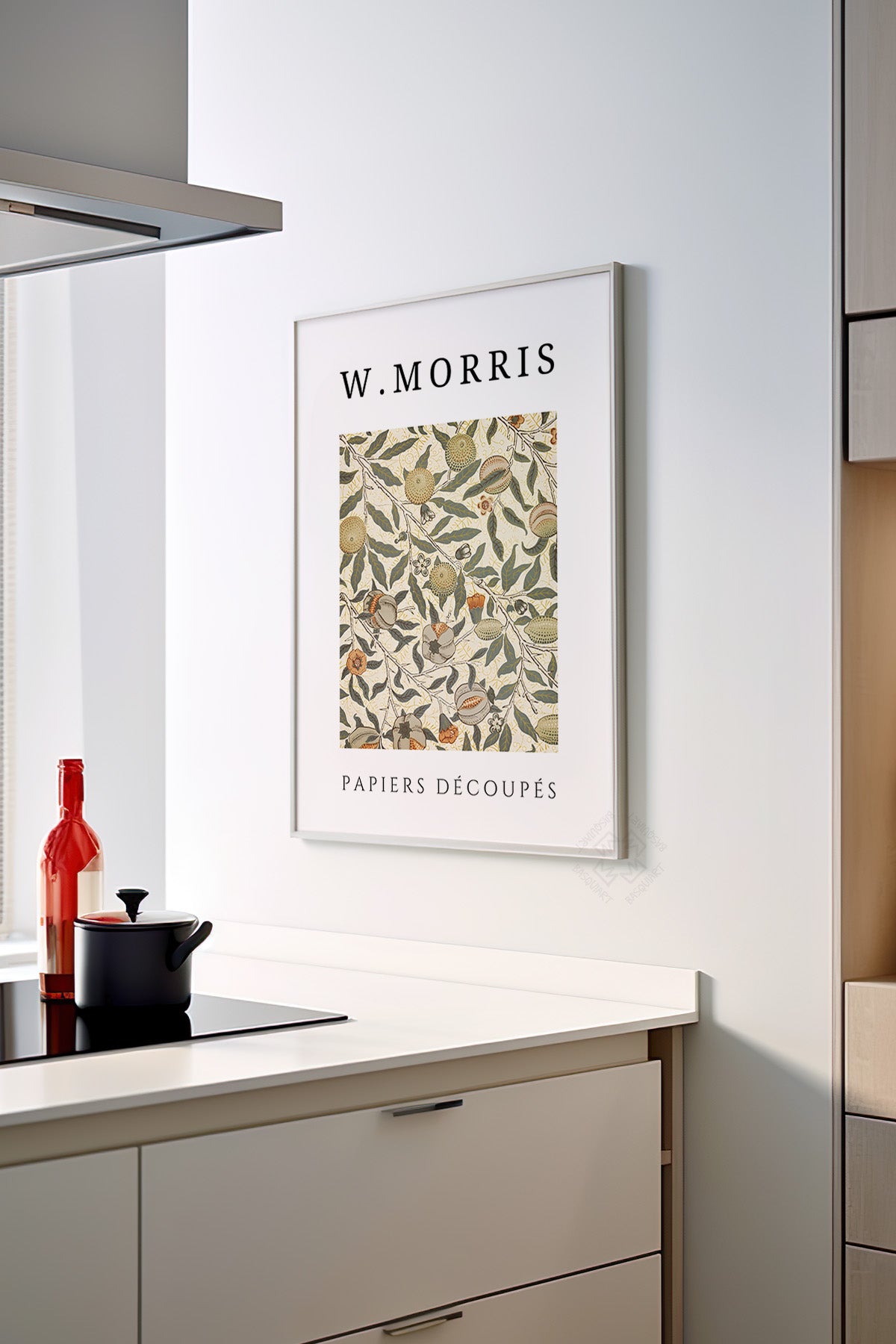 William Morris Serisi Beyaz Çerçeveli Poster, Tablo Duvar Dekoru No:6