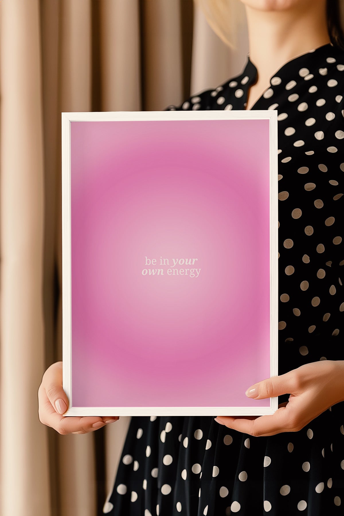 Aura Serisi Beyaz Çerçeveli Poster, Tablo No:106
