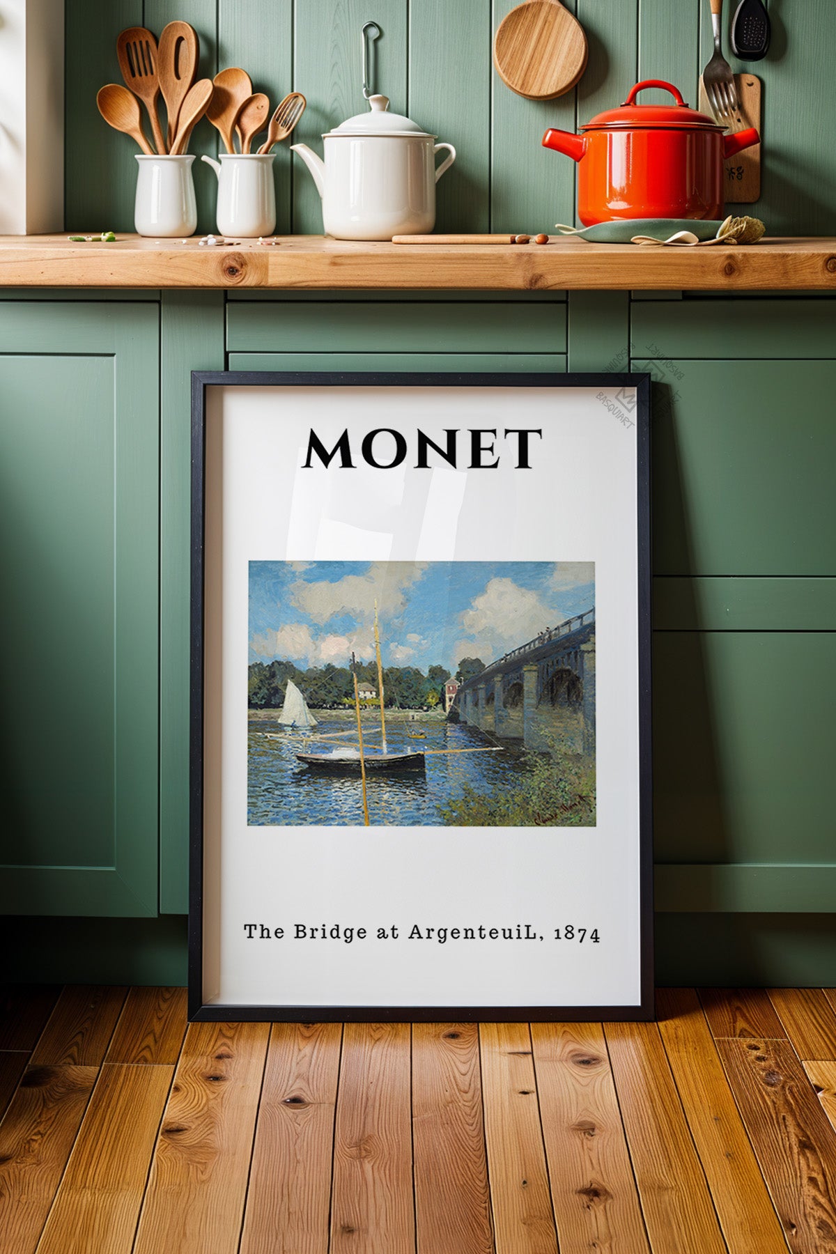 Claude Monet Serisi Siyah Çerçeveli Poster, Tablo Duvar Dekoru No:20